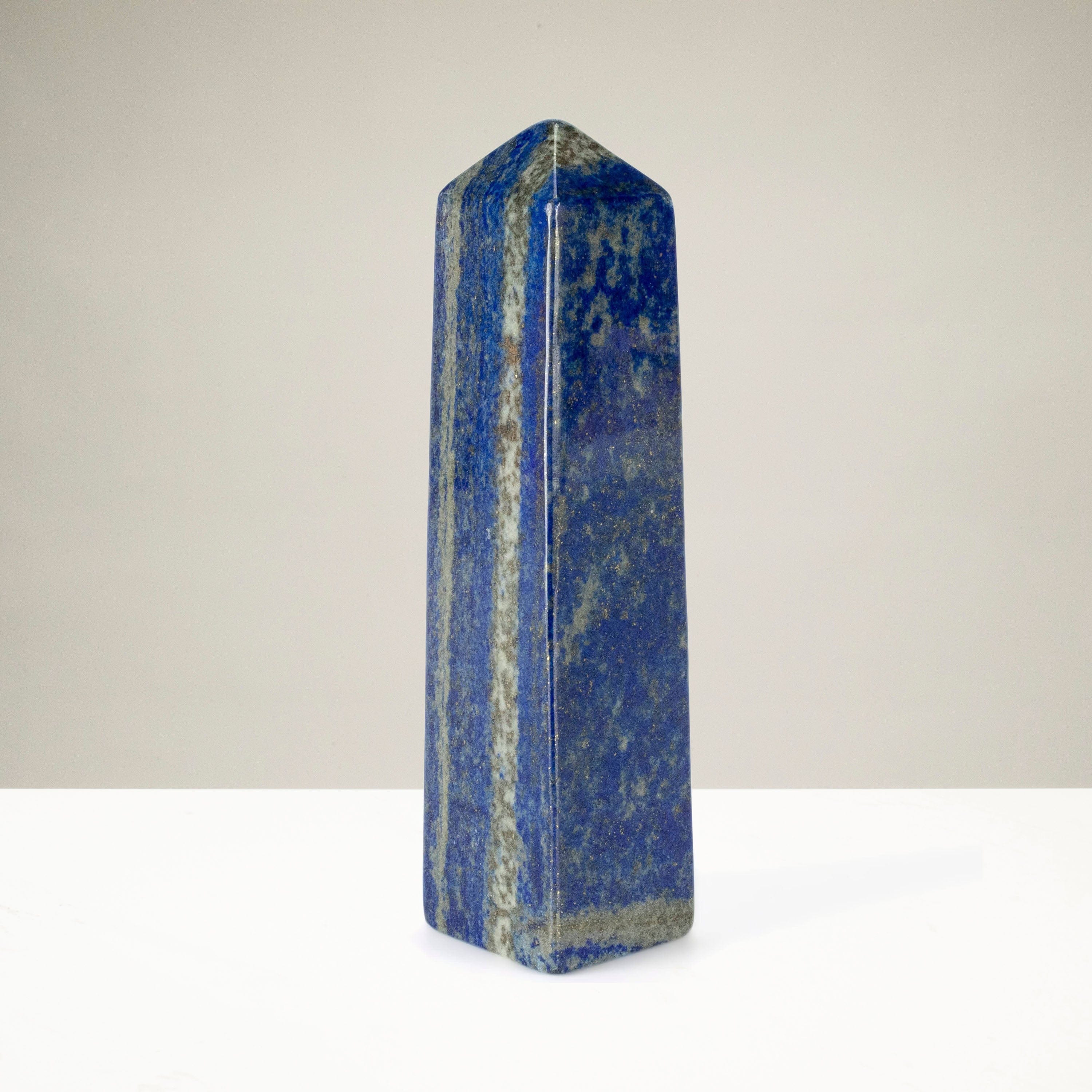 Kalifano Lapis Lapis Lazuli Polished Obelisk from Afghanistan - 5" / 282 grams LPOB600.003