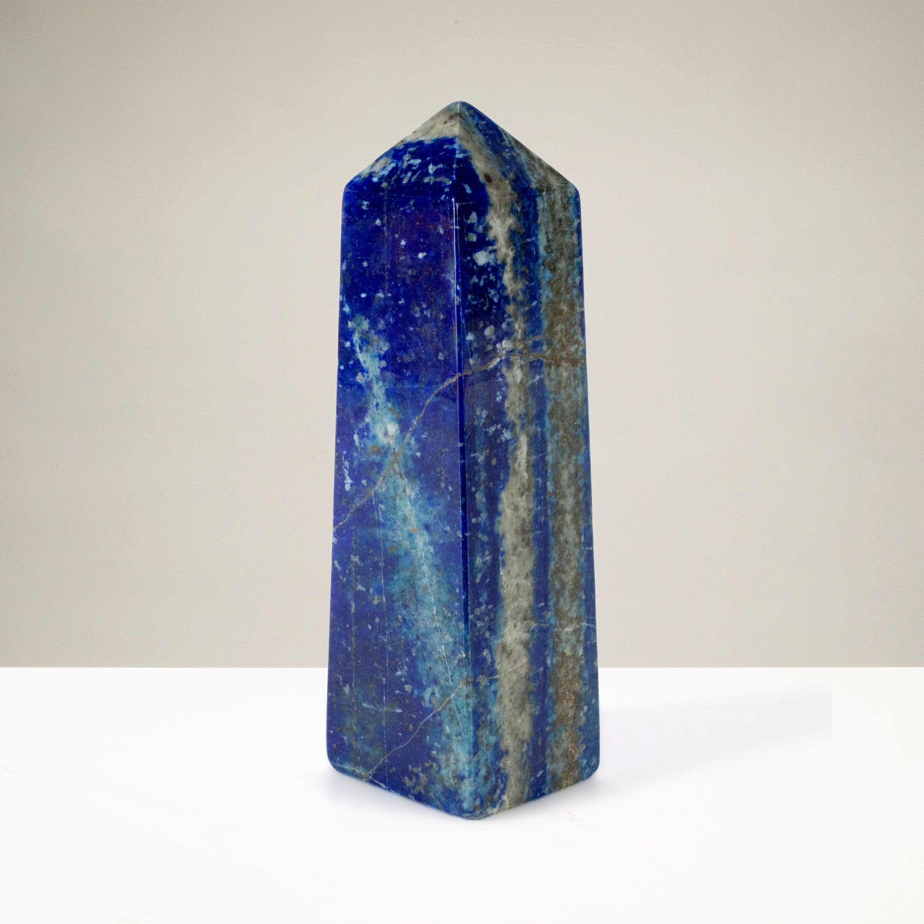 Kalifano Lapis Lapis Lazuli Polished Obelisk from Afghanistan - 5" / 346 grams LPOB700.001