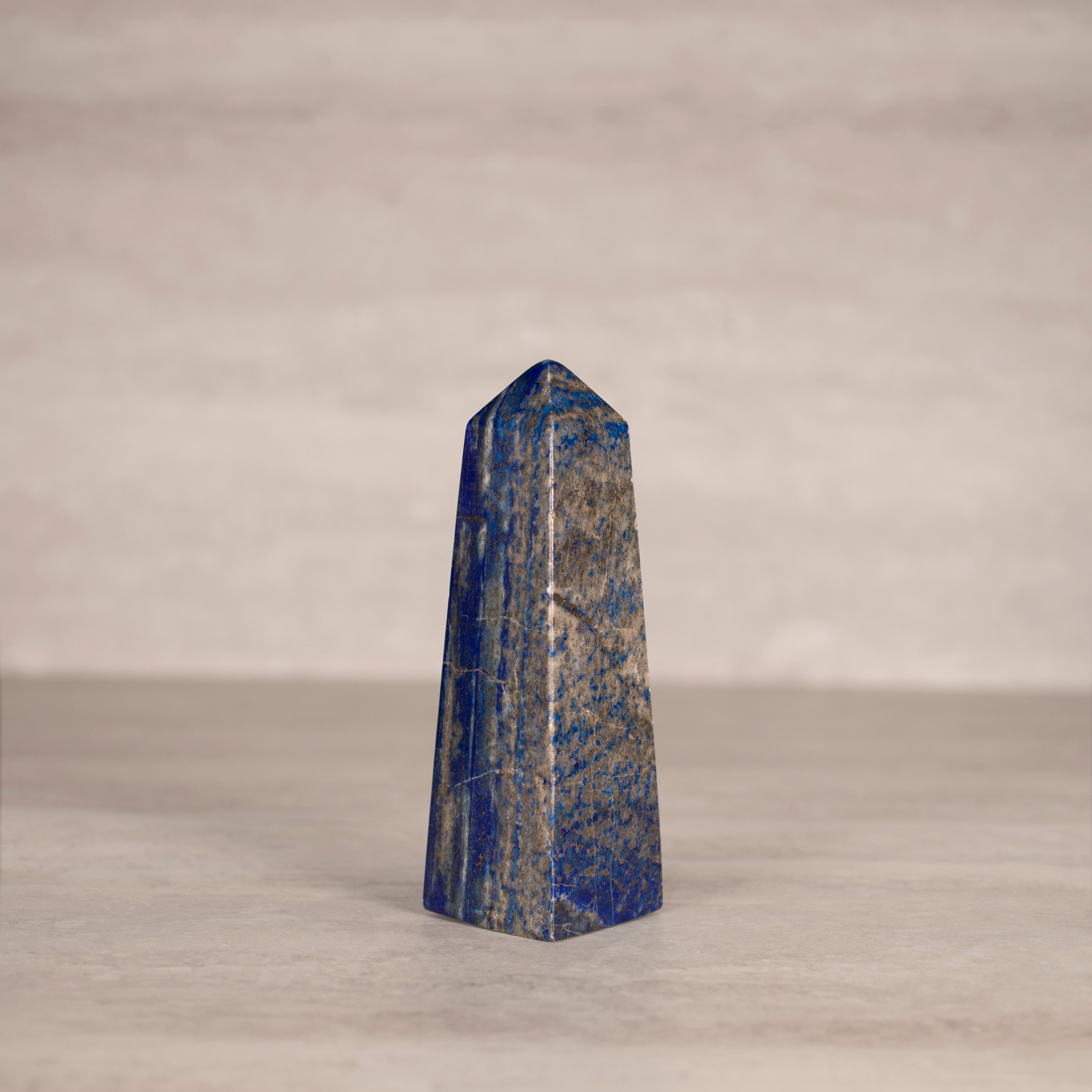 Kalifano Lapis Lapis Lazuli Polished Obelisk from Afghanistan - 5.5" / 737 grams LPOB1500.001