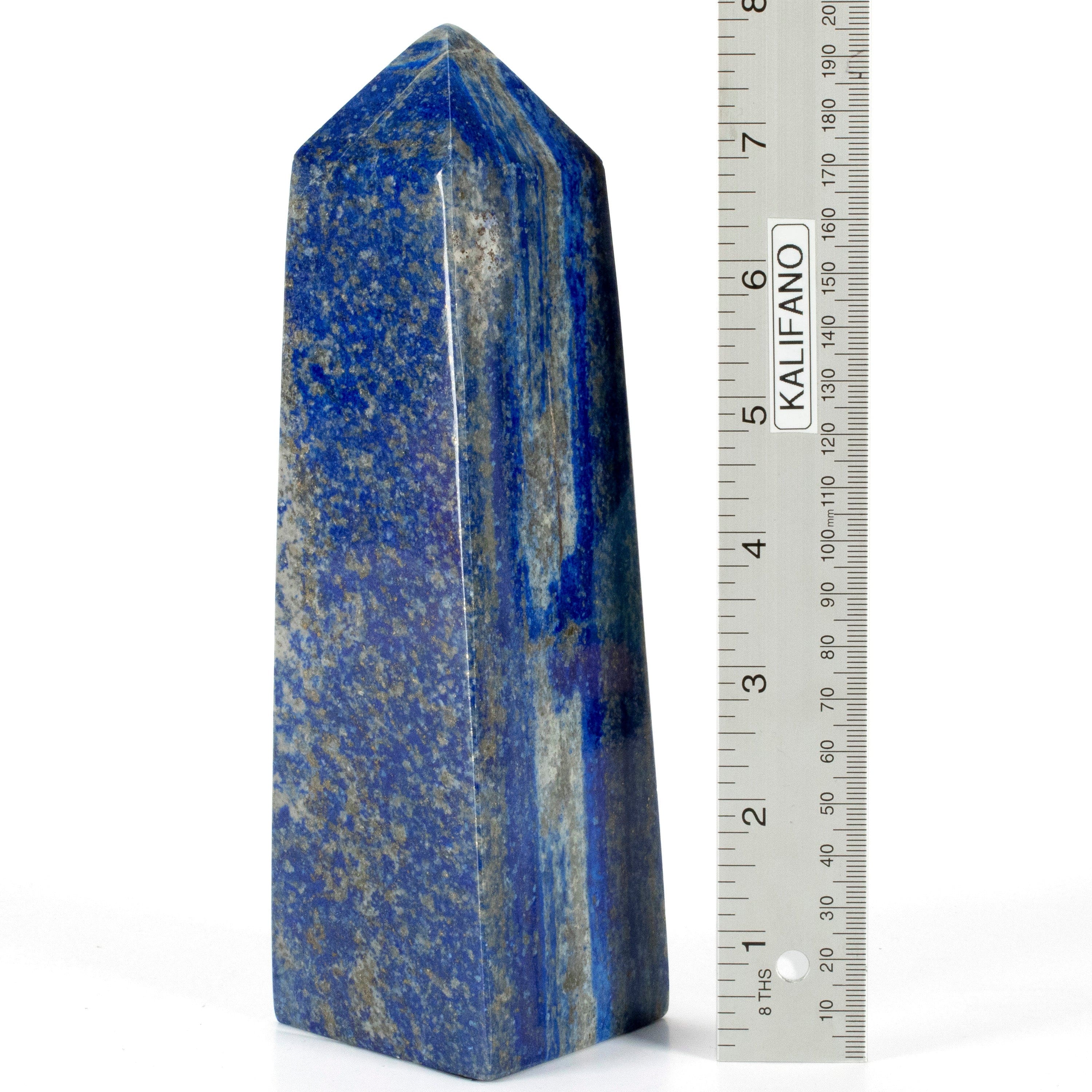 Kalifano Lapis Lapis Lazuli Polished Obelisk from Afghanistan - 8" / 1,420 grams LPOB2850.001