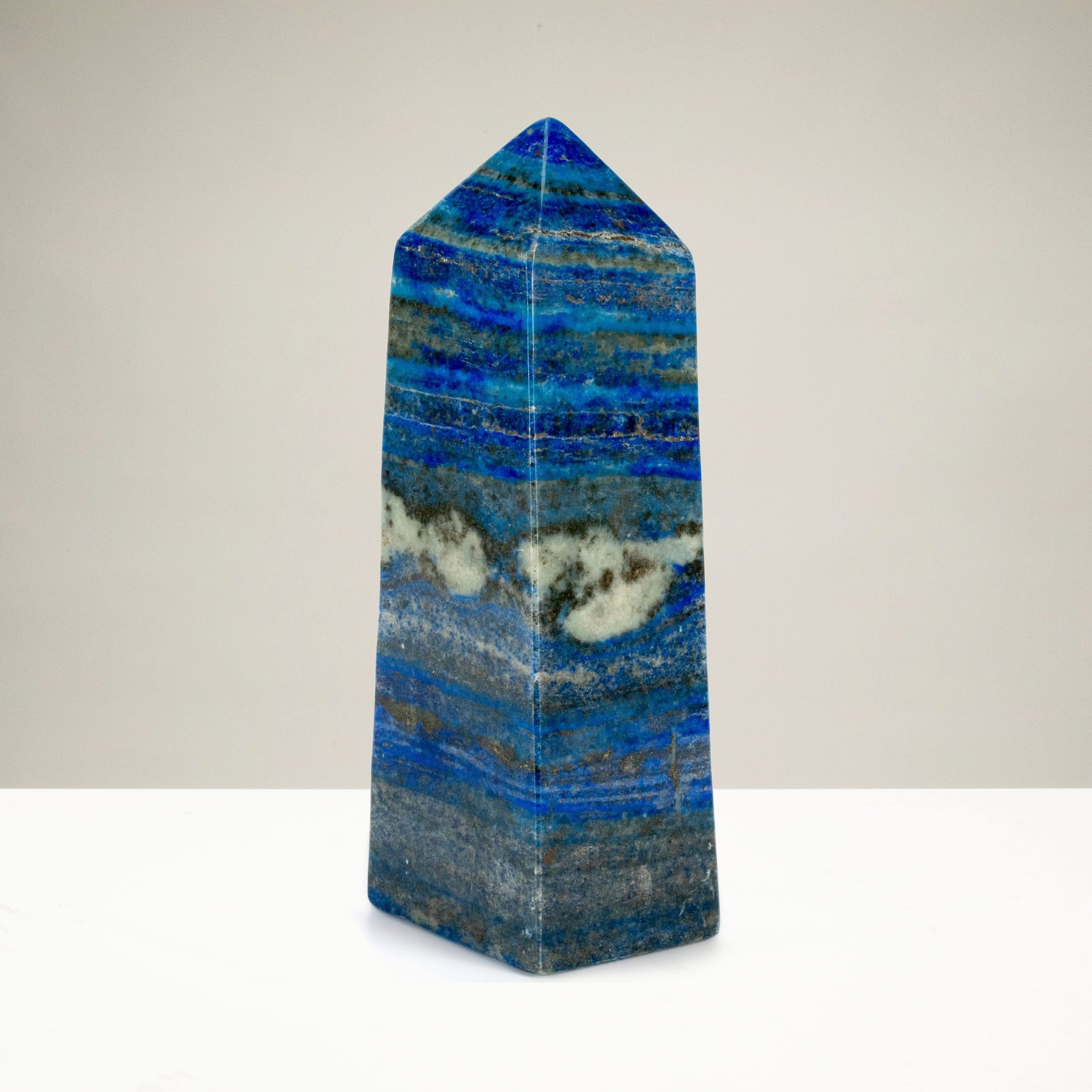 Kalifano Lapis Lapis Lazuli Polished Obelisk from Afghanistan - 8.5" / 1,990 grams LPOB4000.001