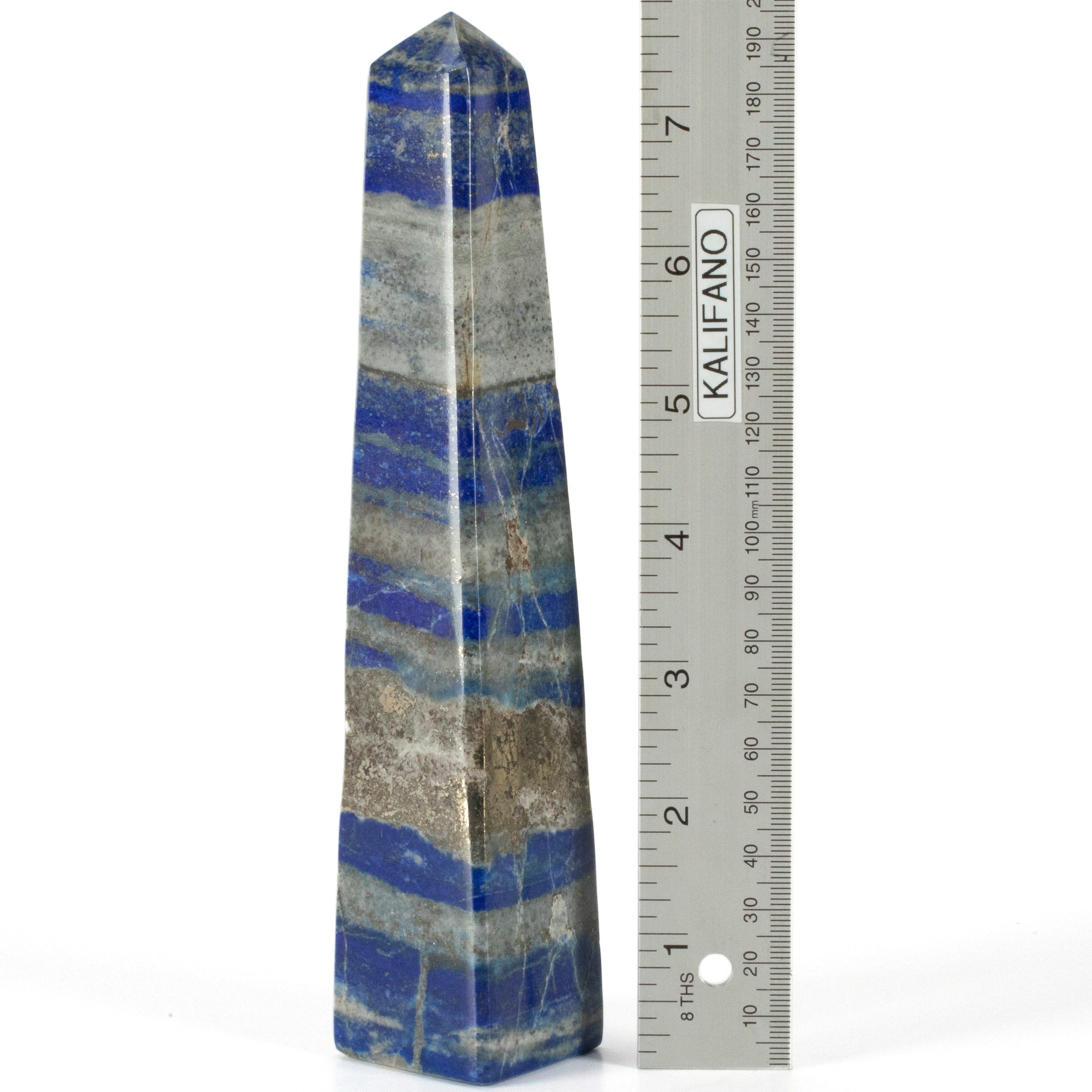 Kalifano Lapis Lapis Lazuli Polished Obelisk from Afghanistan - 8" / 582 grams LPOB1200.001