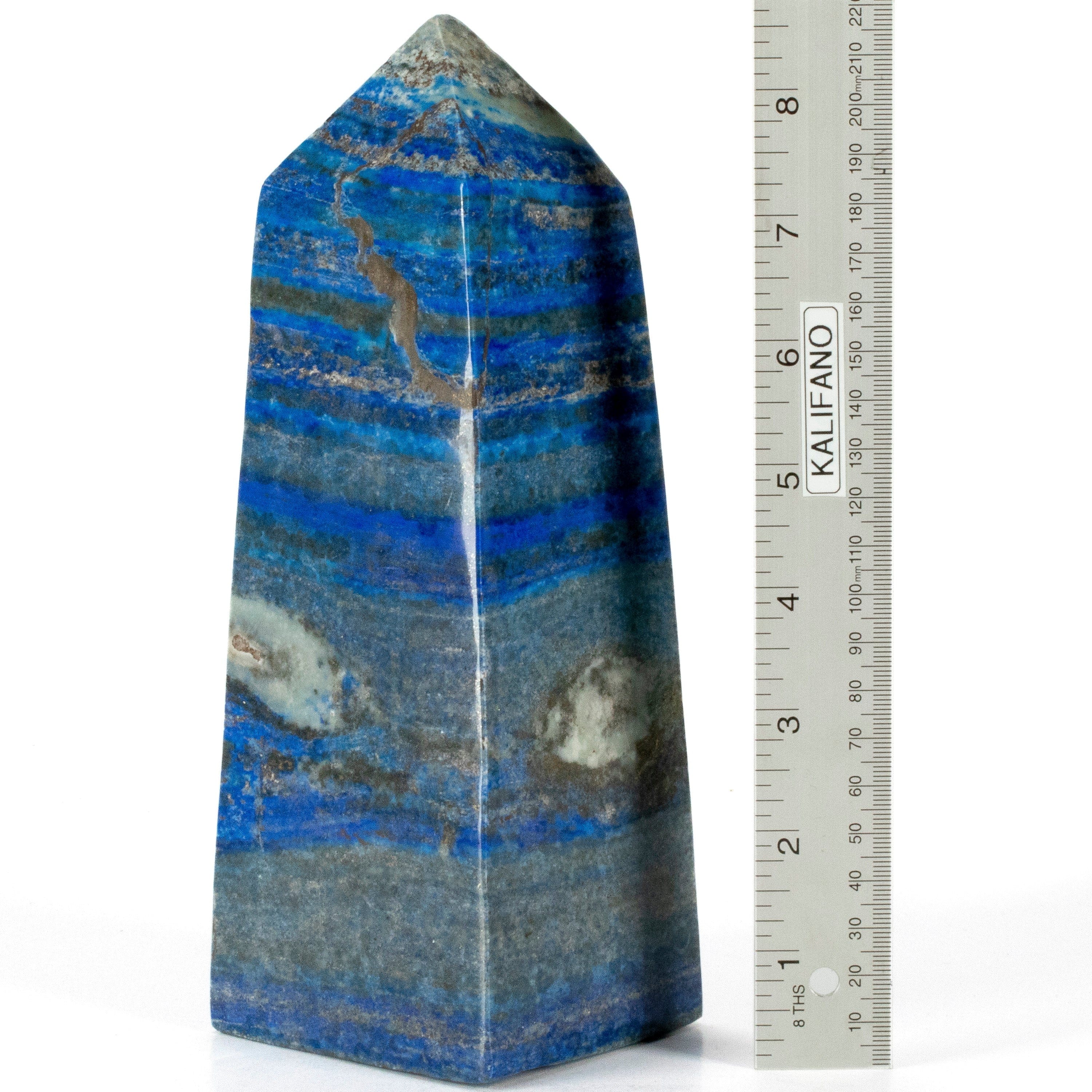 Kalifano Lapis Lapis Lazuli Polished Obelisk from Afghanistan - 9" / 6 lbs LPOB5600.001