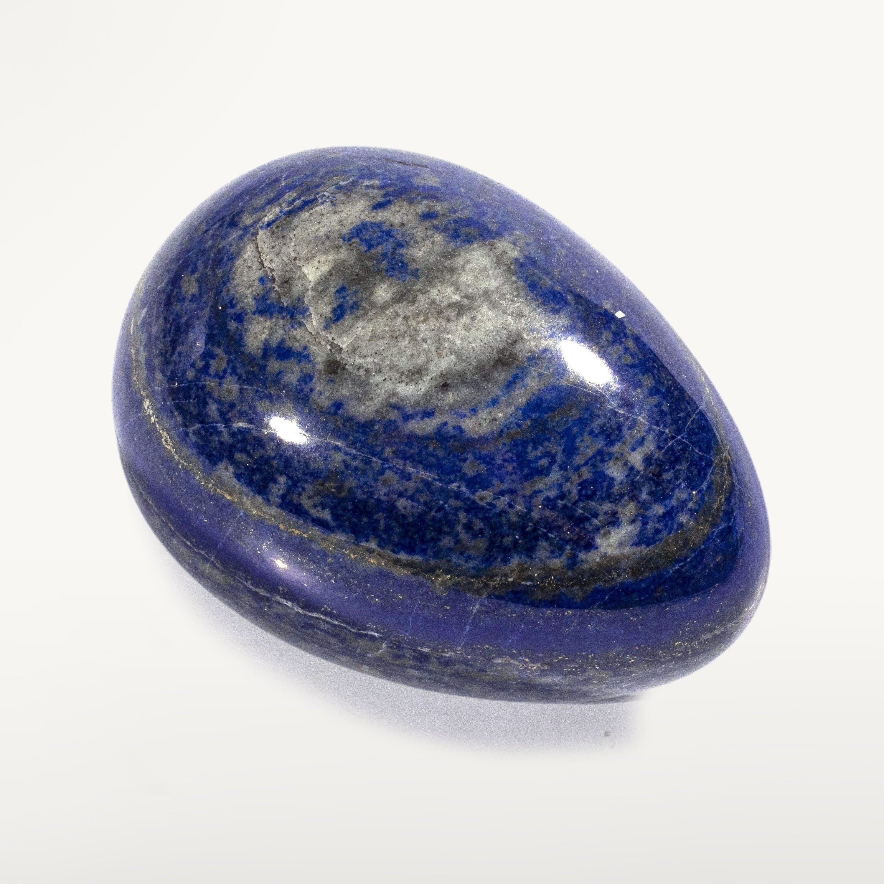 Kalifano Lapis Rare Natural Blue Lapis Lazuli Polished Egg Carving from Afghanistan - 505 g / 1.1 lbs LPS1100.004