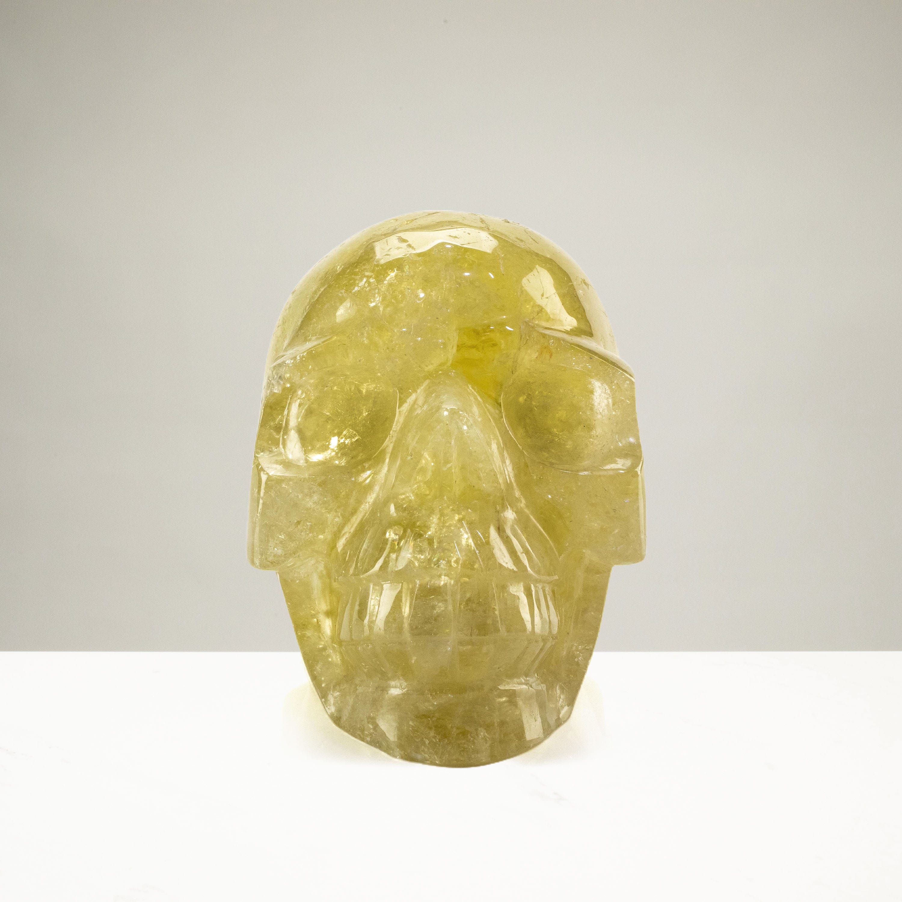 Kalifano Lemon Quartz Lemon Quartz Skull Carving 8.5" / 5,980g SK10800-LQ.001