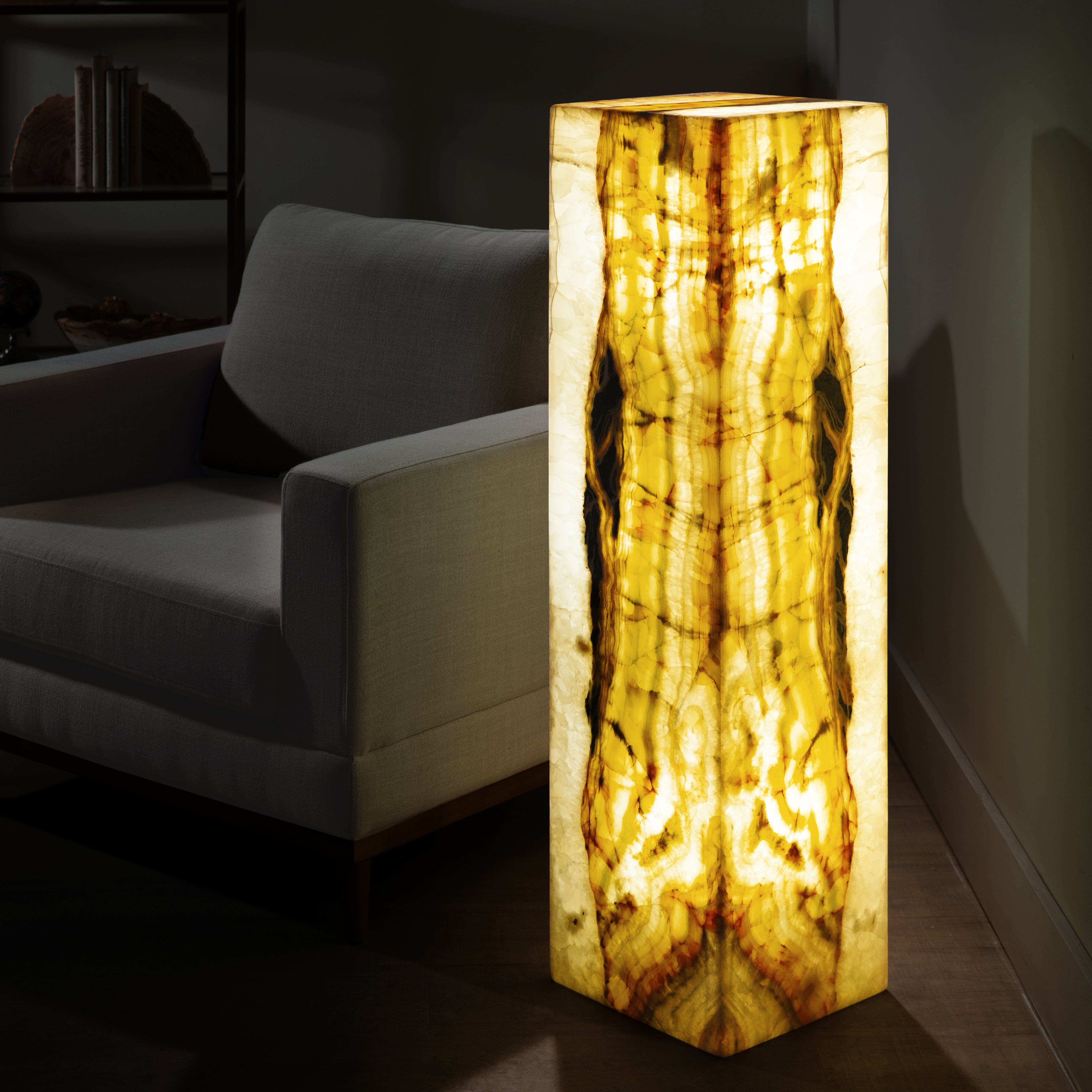 Kalifano Light Towers Green Onyx Light Tower - 44 in LT110X30.002