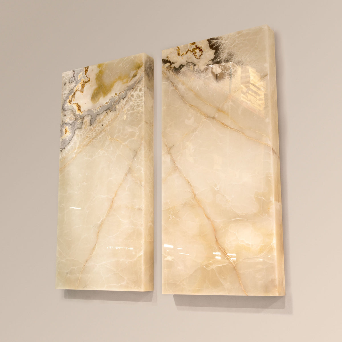 Nacar Onyx Light Wall Panel Set - 50" x 23"