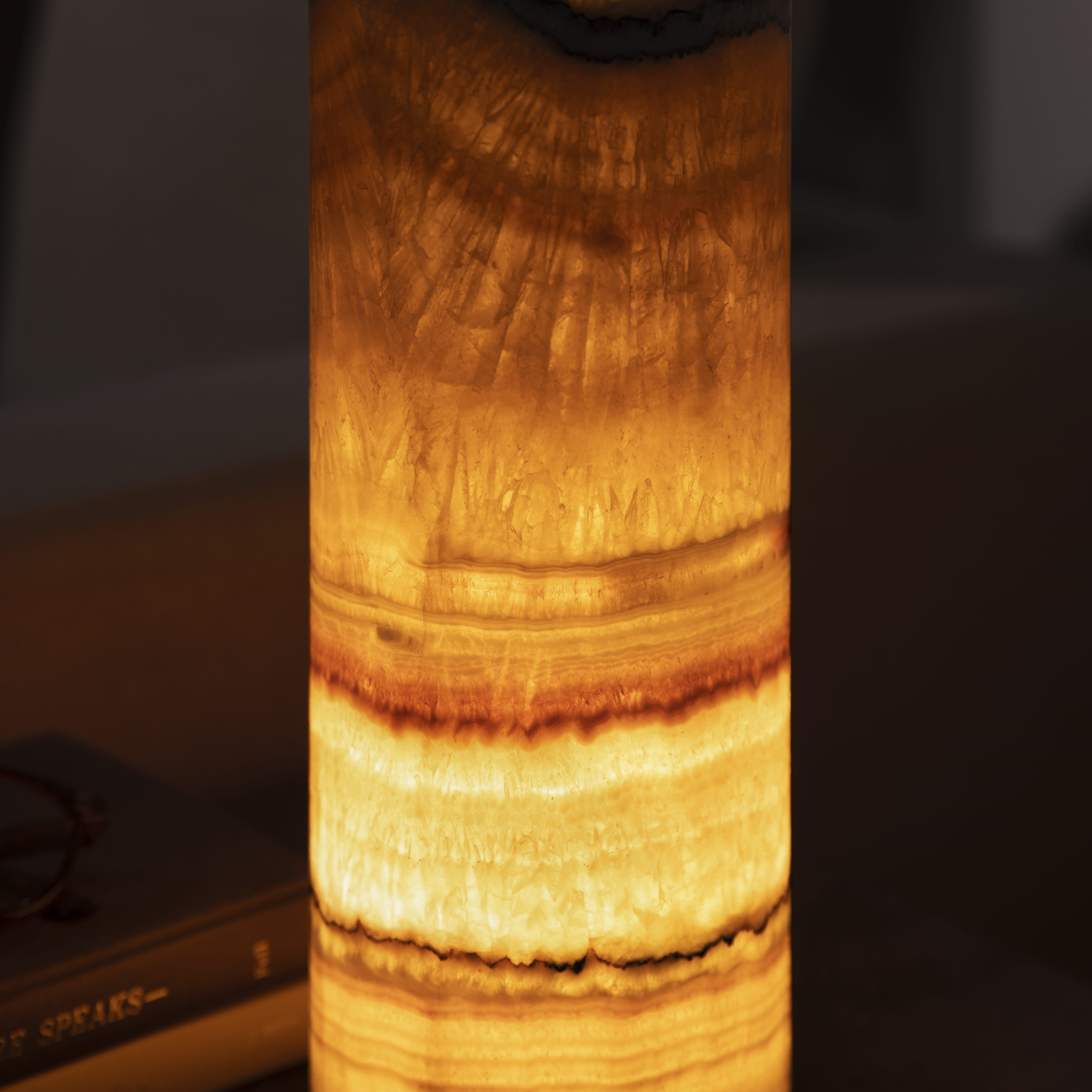 Kalifano Light Towers Onyx Cylinder Light Tower from Mexico - 12" LTCL3010.012