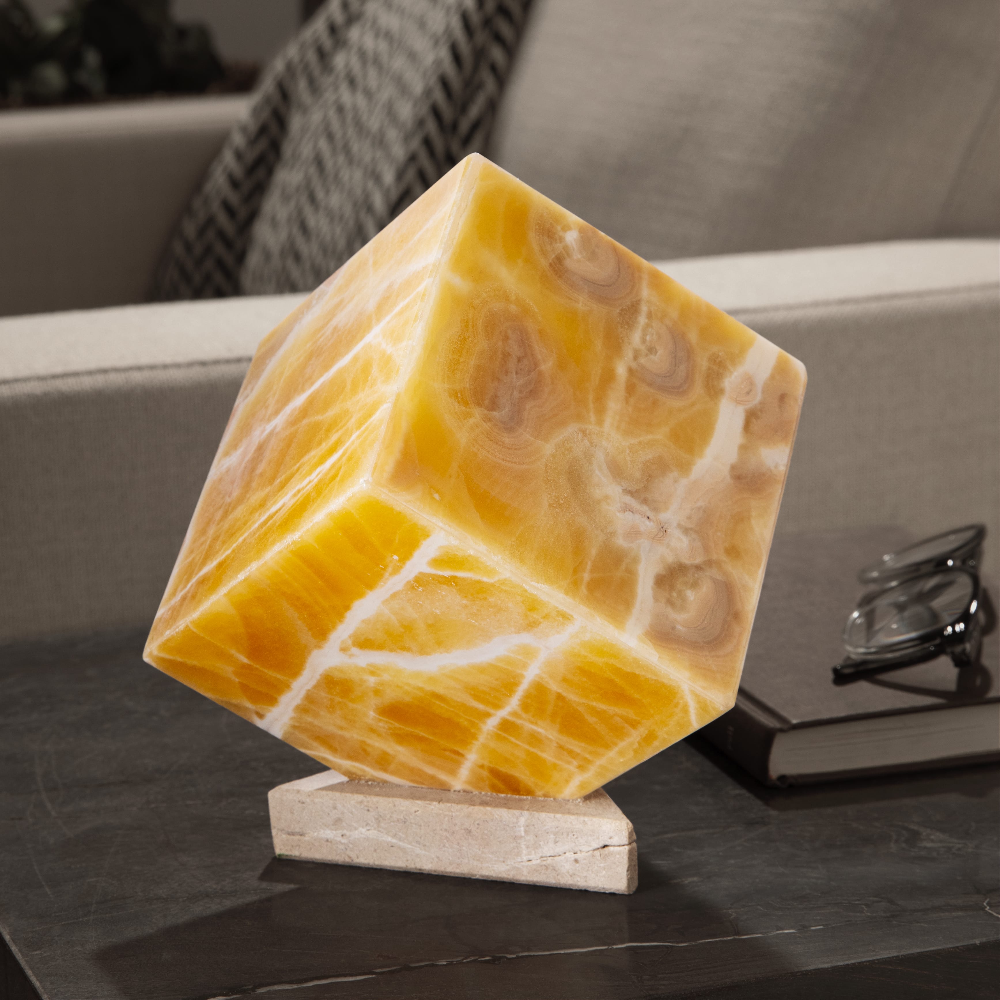 Kalifano Light Towers Onyx Light Cube from Mexico - 8.5" LTC12.002
