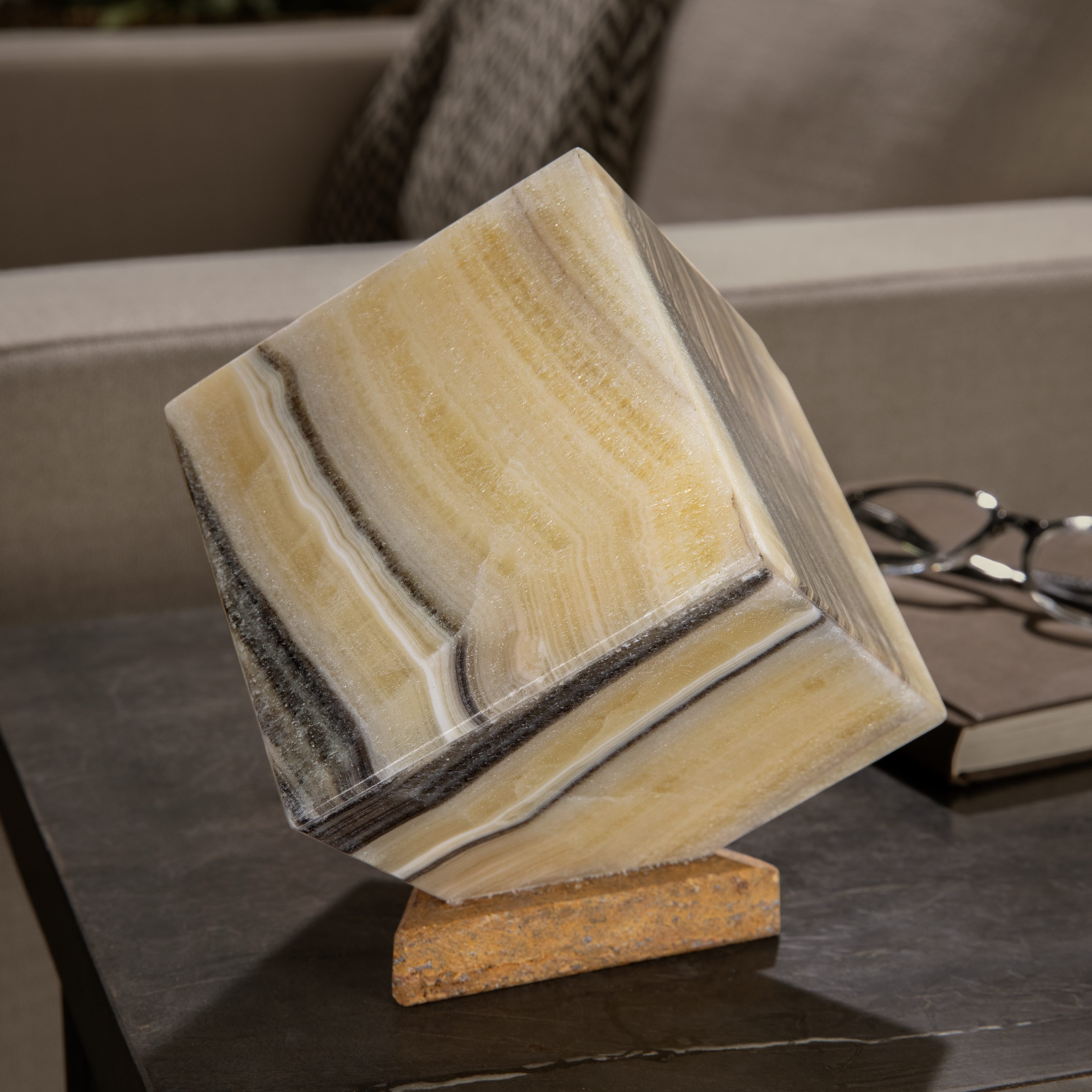 Kalifano Light Towers Onyx Light Cube from Mexico - 8.5" LTC12.004