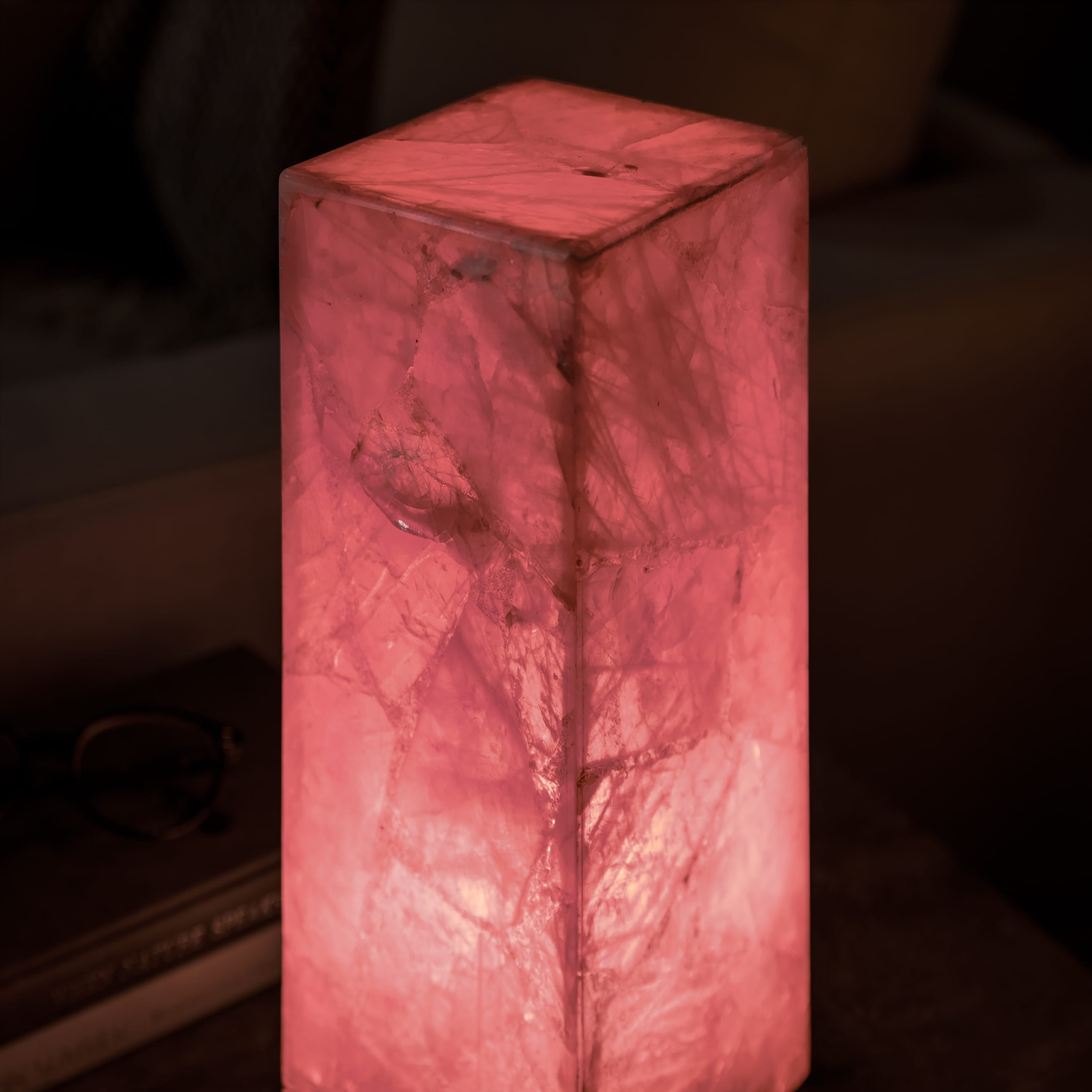 Kalifano Light Towers Rose Quartz Light Tower from Mexico - 12" LT30X12-RQ