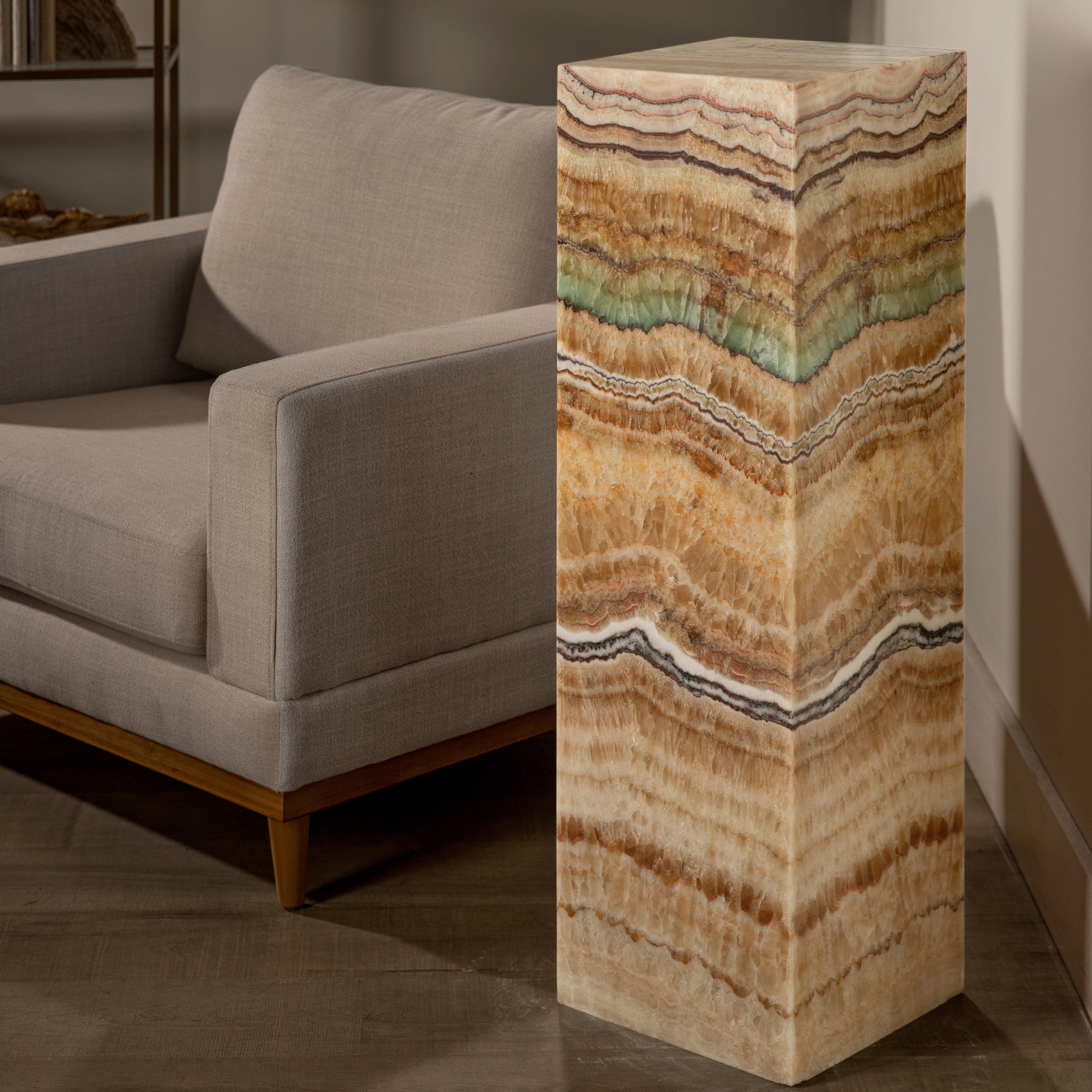 Kalifano Light Towers Serpentine Onyx Light Tower - 40 in LT100X30.026