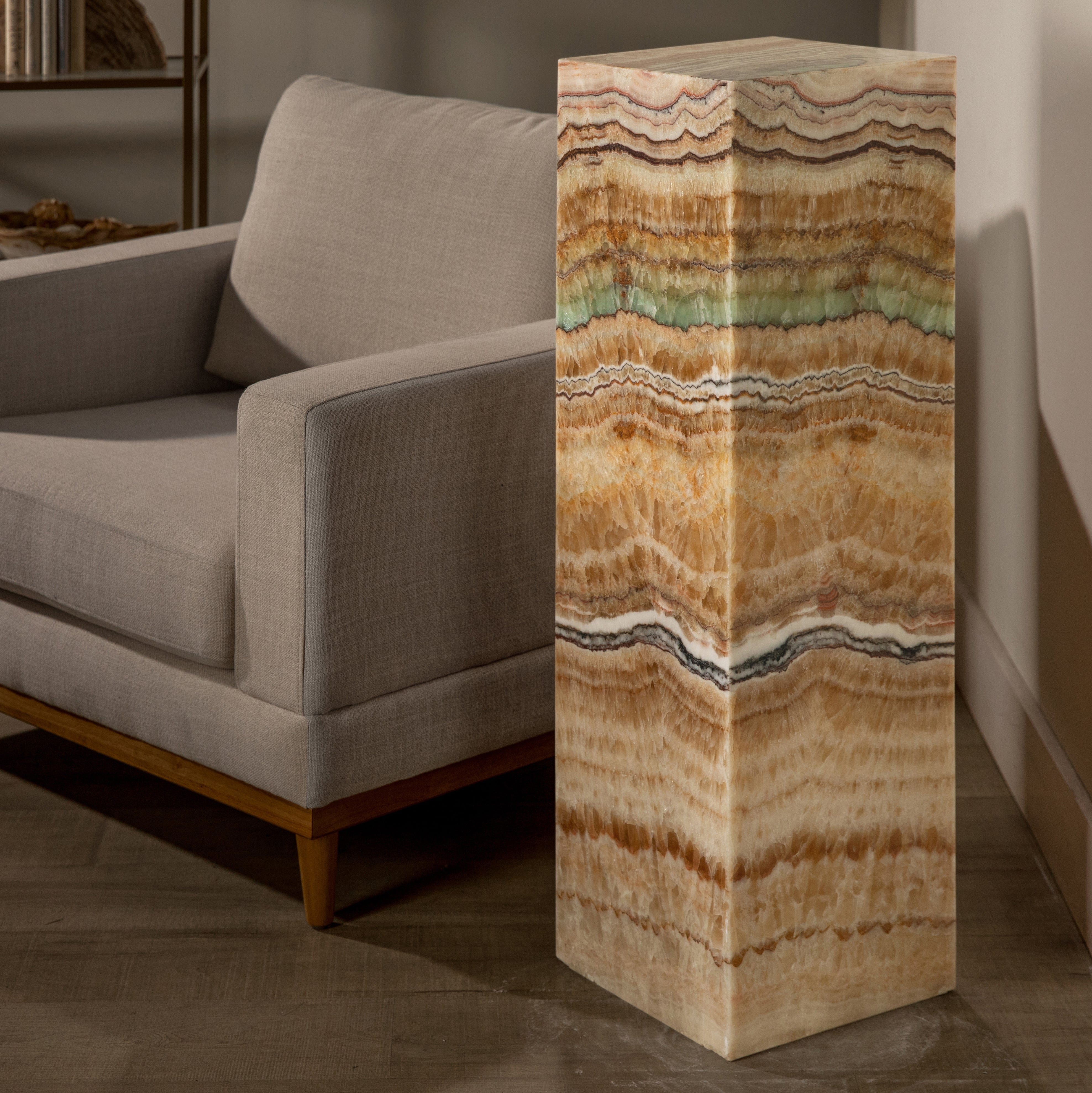 Kalifano Light Towers Serpentine Onyx Light Tower - 40 in LT100X30.026