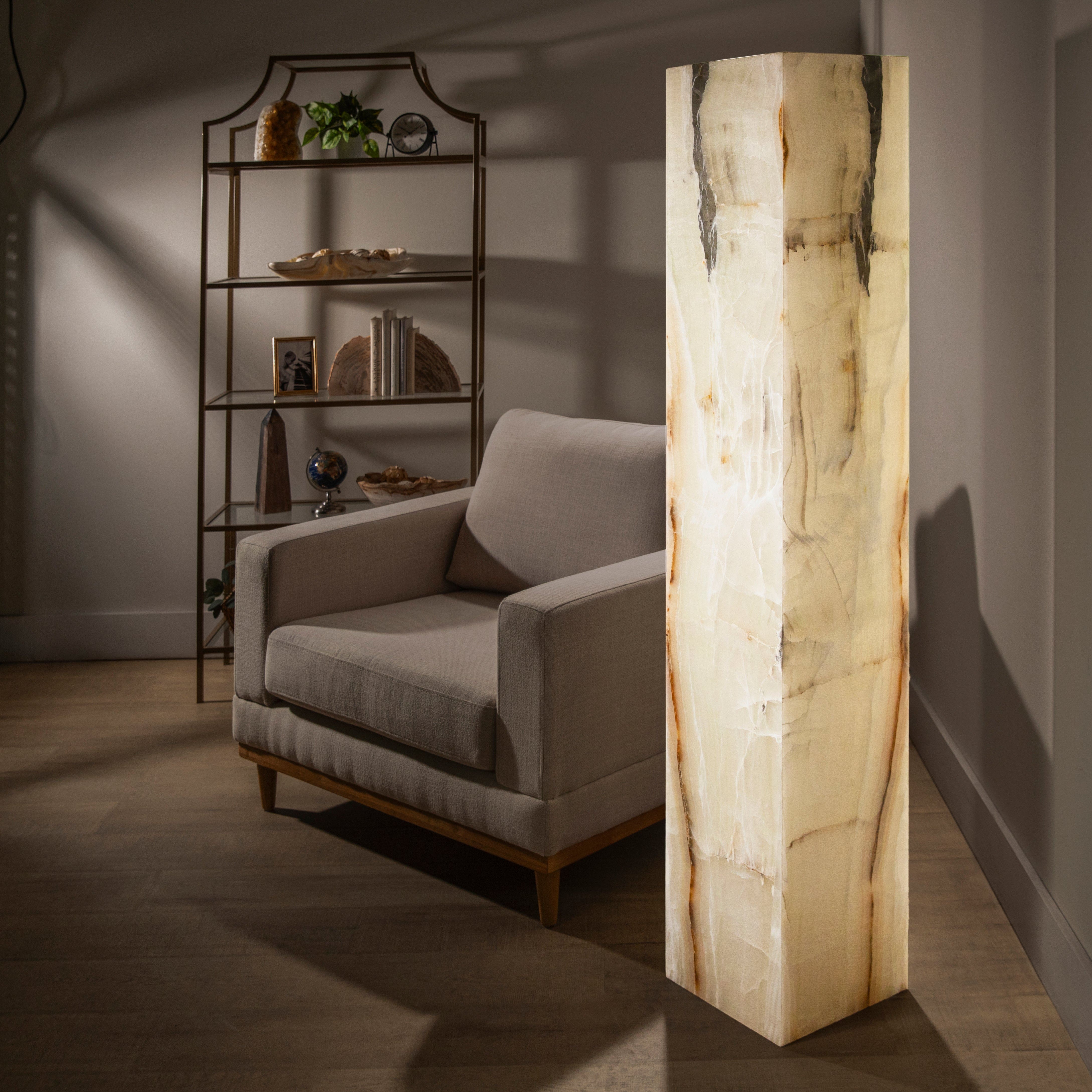 Kalifano Light Towers White Onyx Light Tower - 63 in LT160X30.001