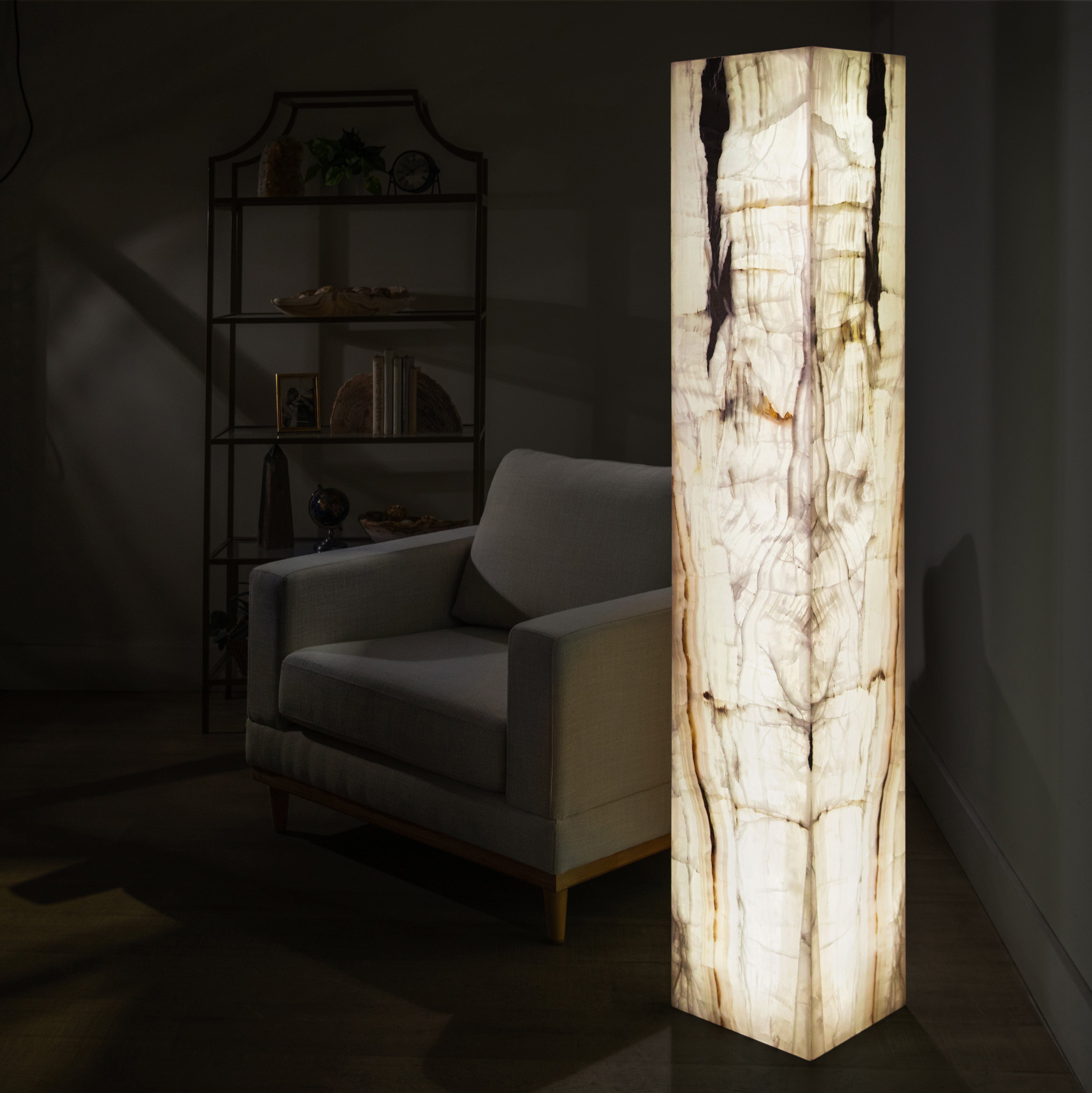 Kalifano Light Towers White Onyx Light Tower - 69 in LT170X30.002
