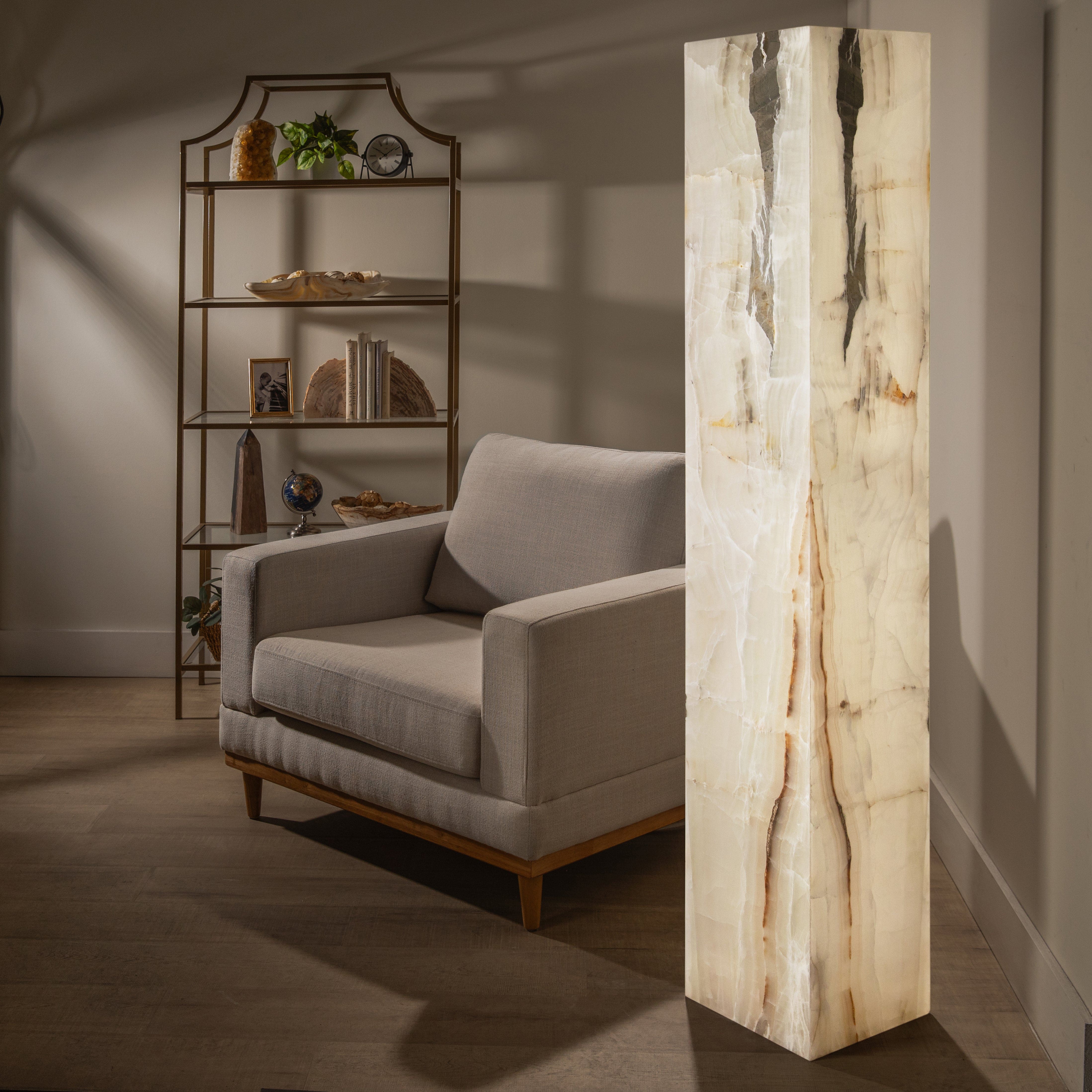 Kalifano Light Towers White Onyx Light Tower - 69 in LT170X30.002