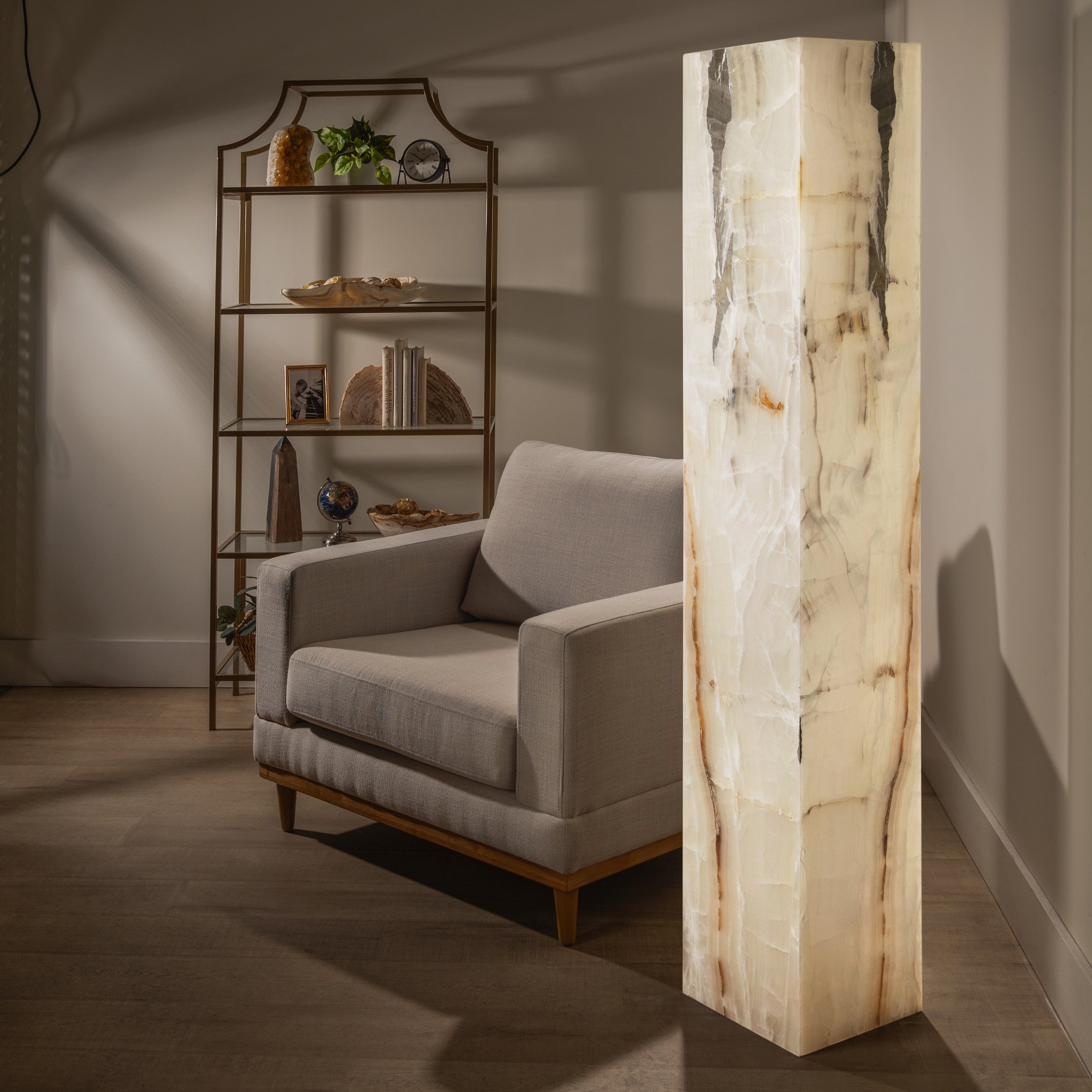 Kalifano Light Towers White Onyx Light Tower - 69 in LT170X30.002