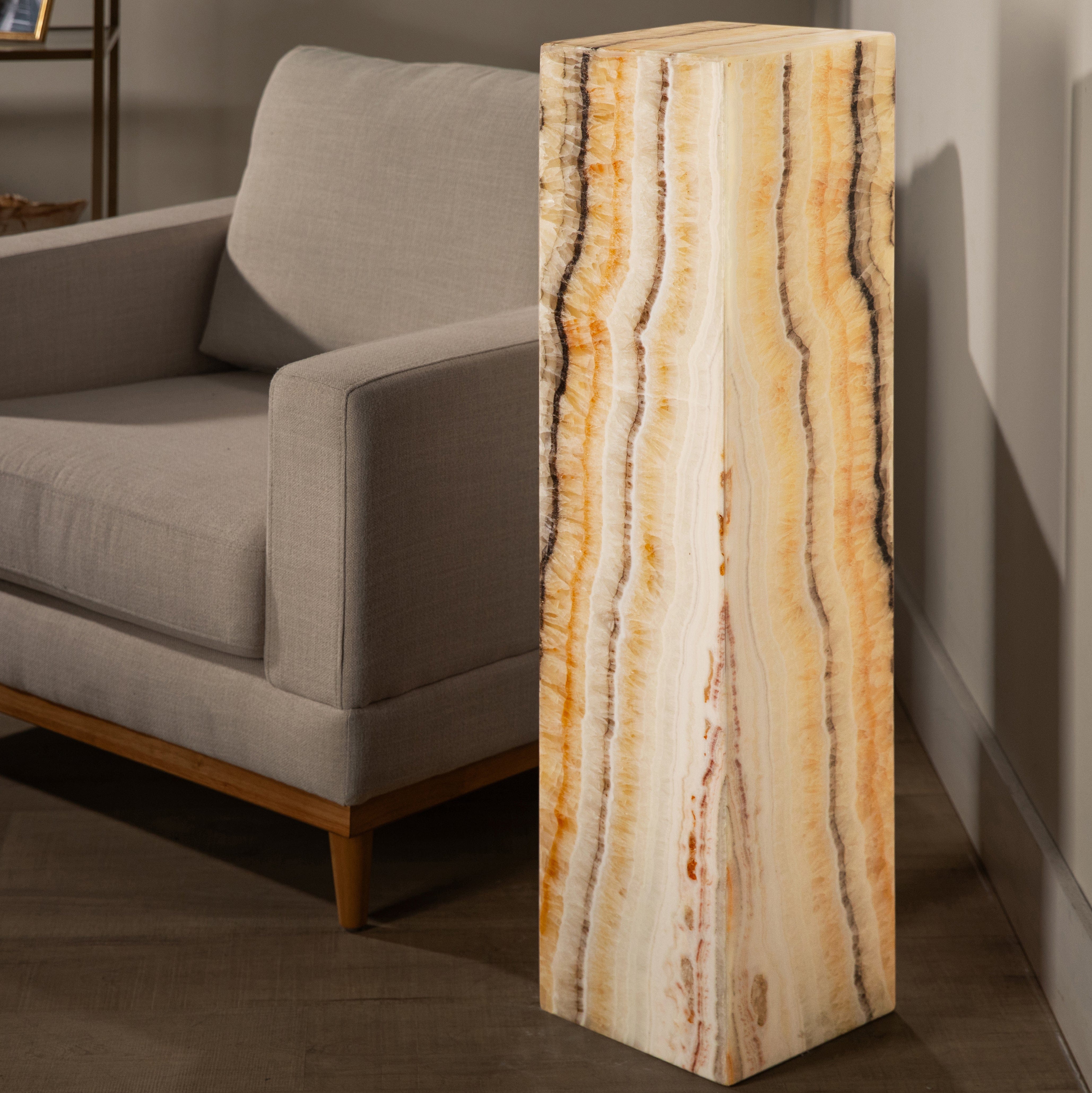Kalifano Light Towers Zebra Onyx Light Tower - 40 in LT100X25.005