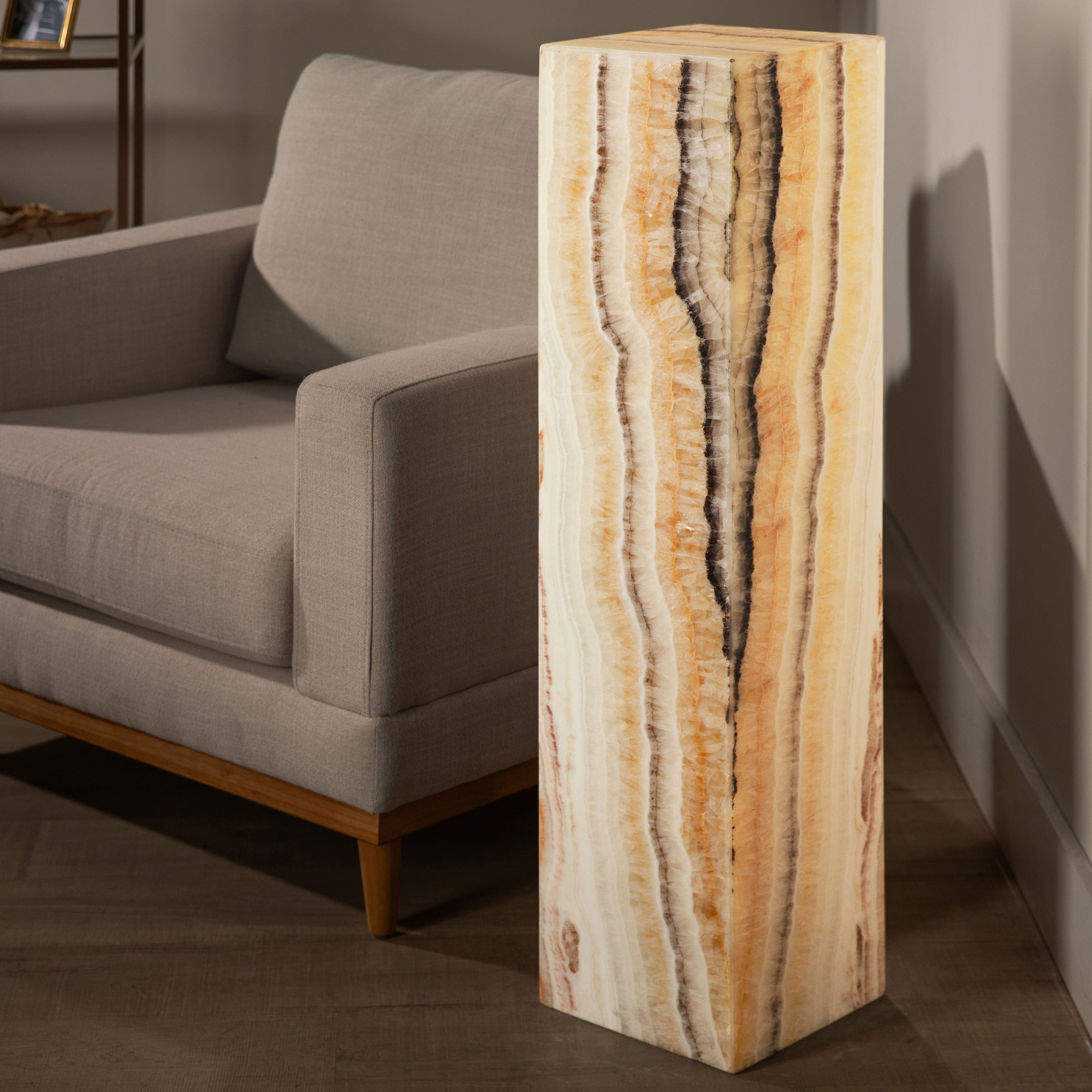 Kalifano Light Towers Zebra Onyx Light Tower - 40 in LT100X25.005