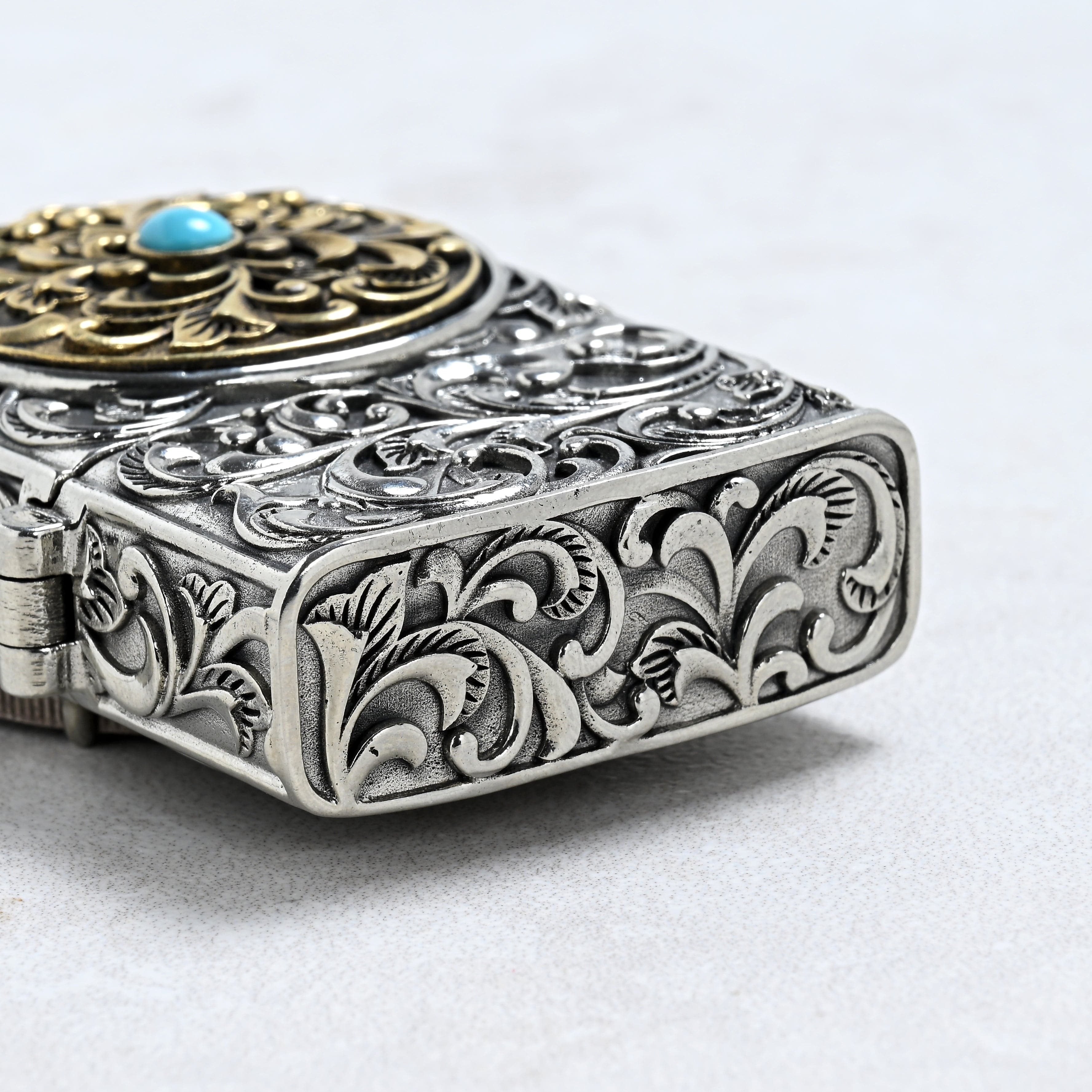 Kalifano Lighters Peace Silver Dollar Coin 925 Sterling Silver & Copper Lighter Case SHL-15