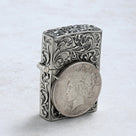 Peace Silver Dollar Coin 925 Sterling Silver & Copper Lighter Case