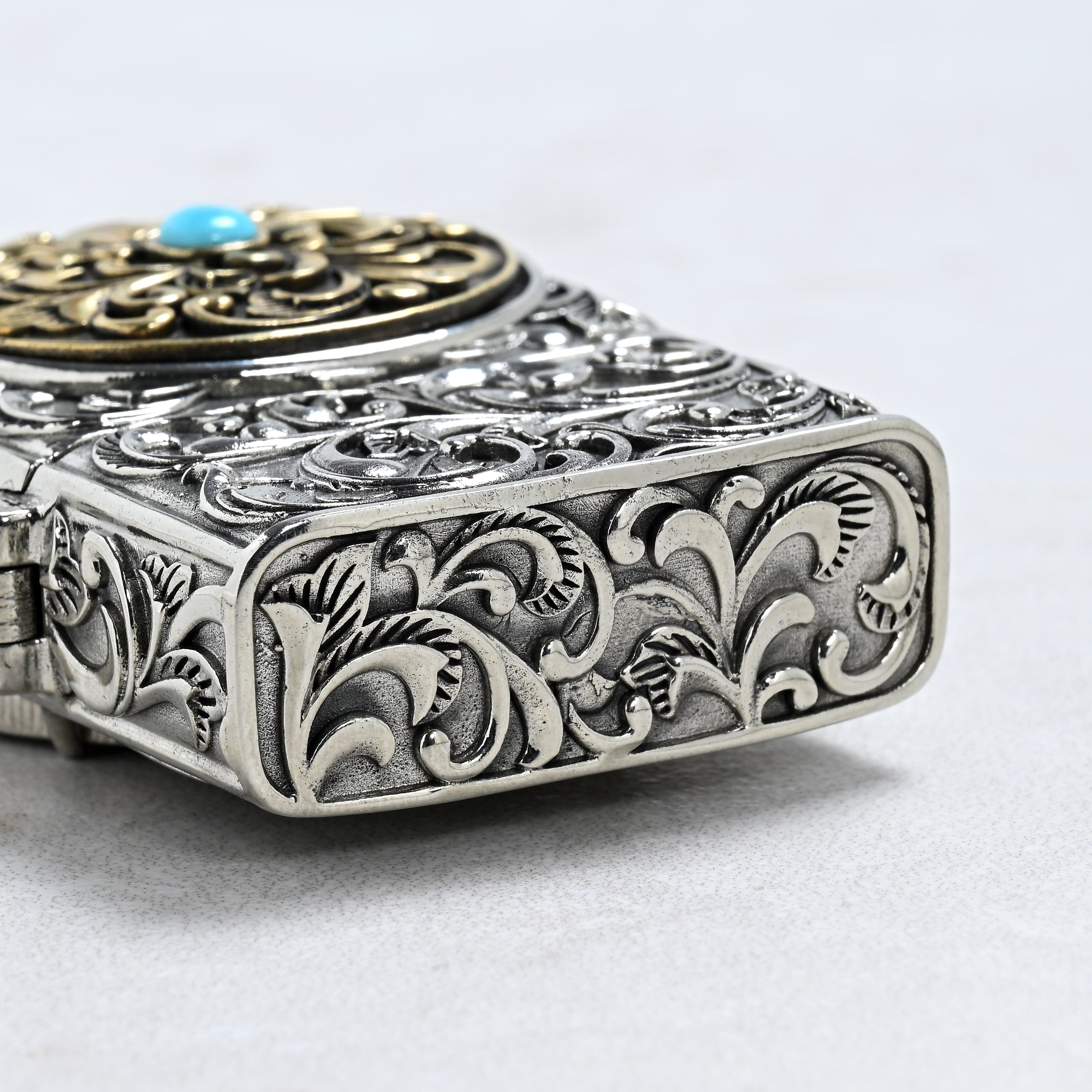 Kalifano Lighters Silver Dollar Coin 925 Sterling Silver & Copper Lighter Case SHL-13