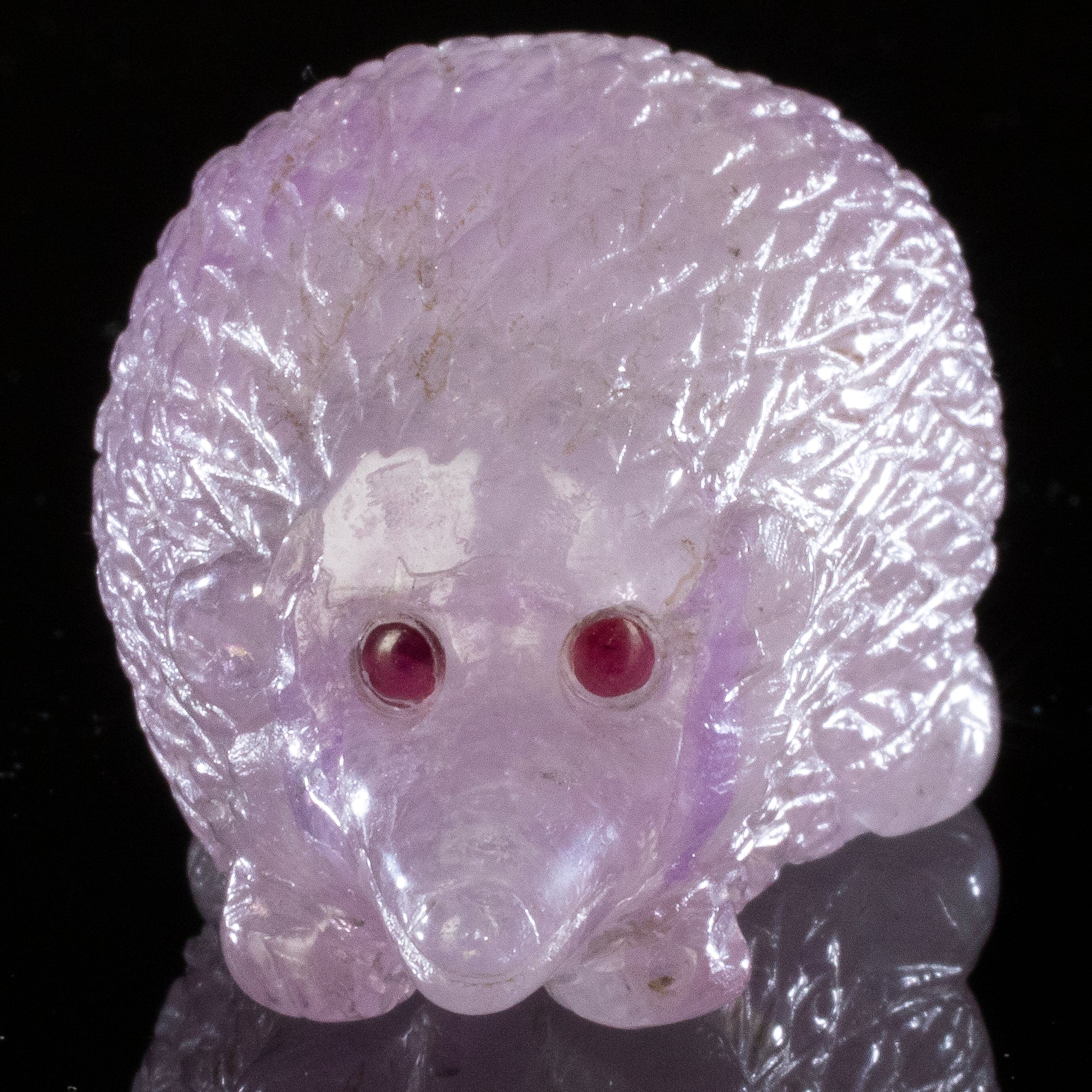 Kalifano Love Birds Carvings Amethyst Porcupine Carving LB.SmPor.001