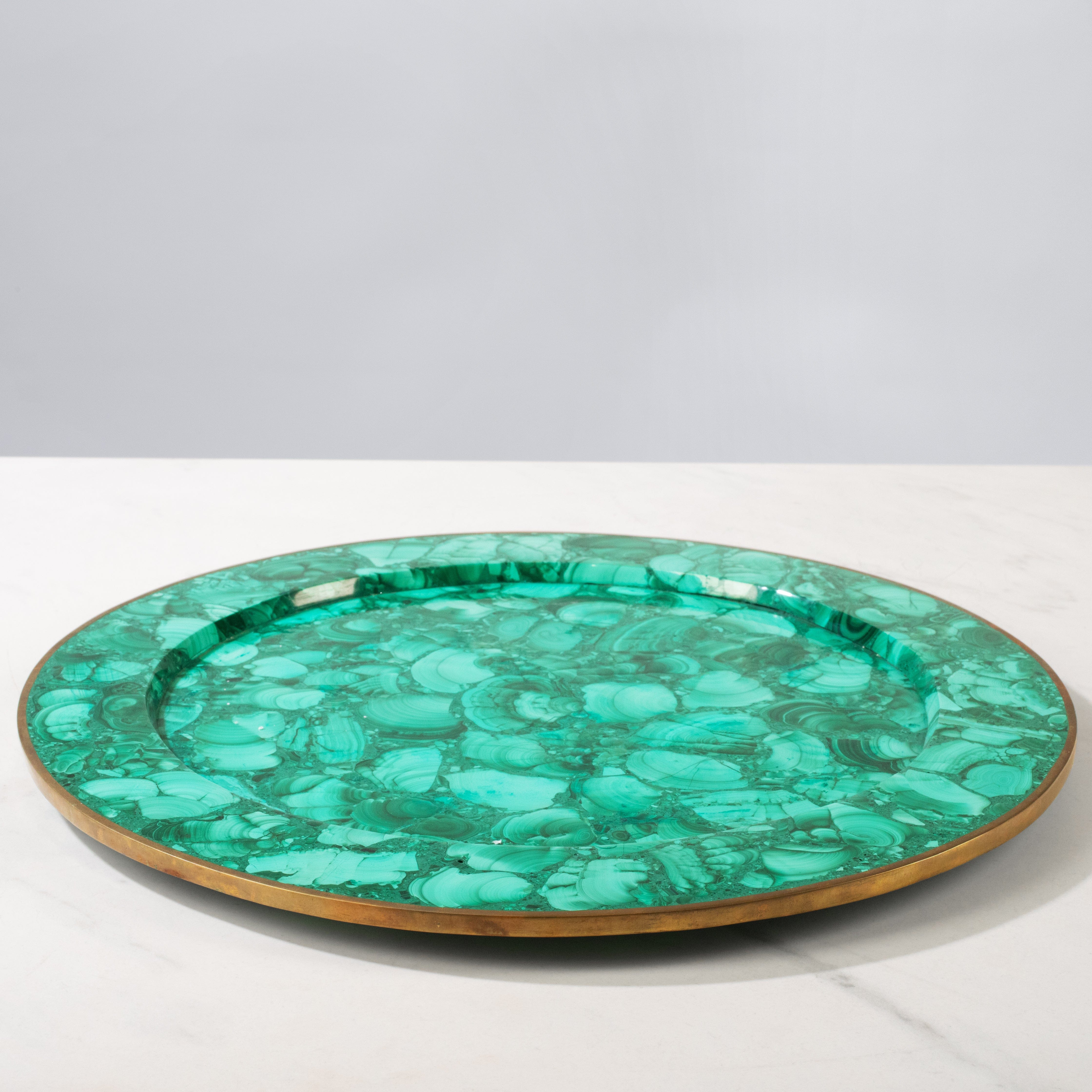 Kalifano Malachite Malachite Plate from Congo - 12.75" MA7800.001