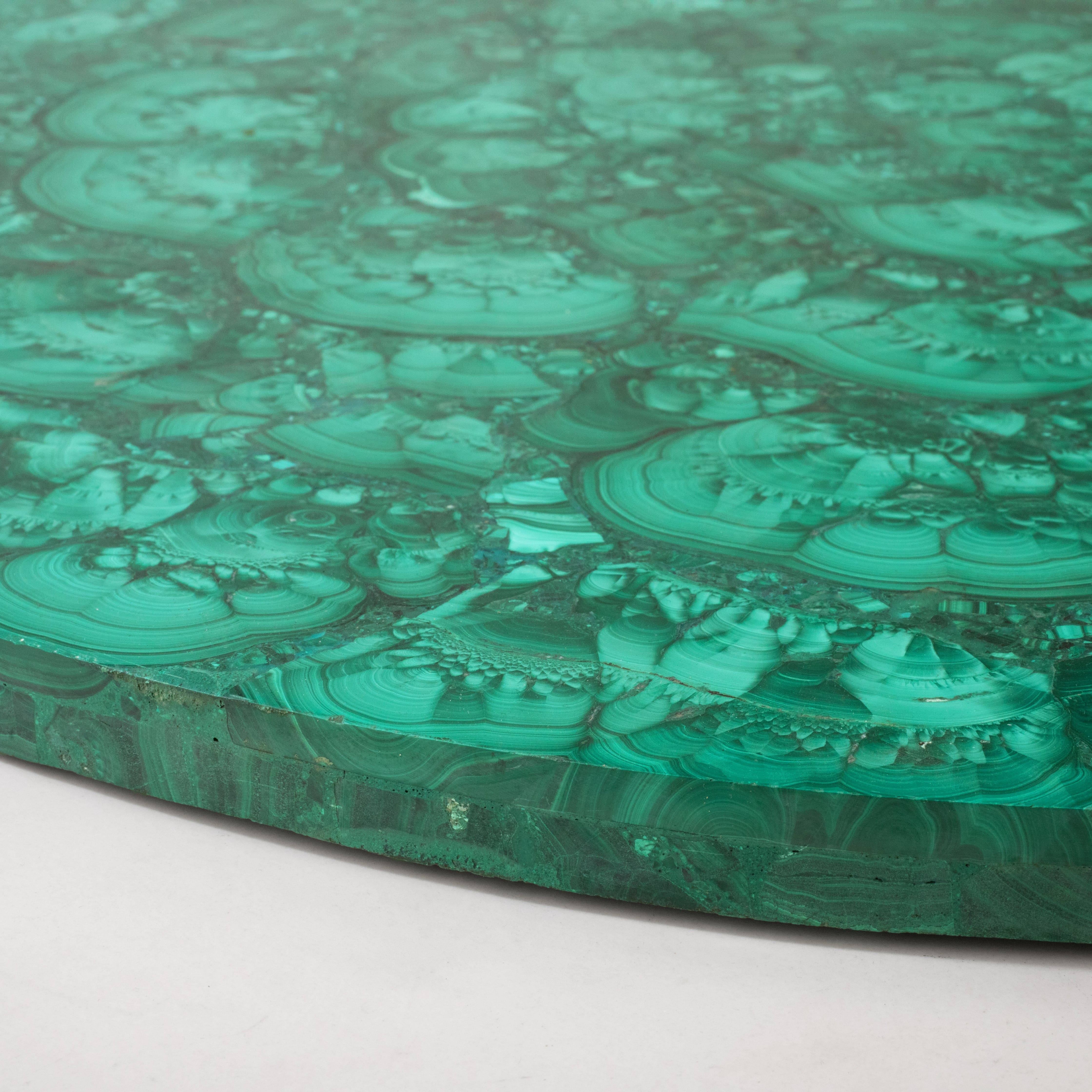 Kalifano Malachite Malachite Round Table 24" MAT28000.002