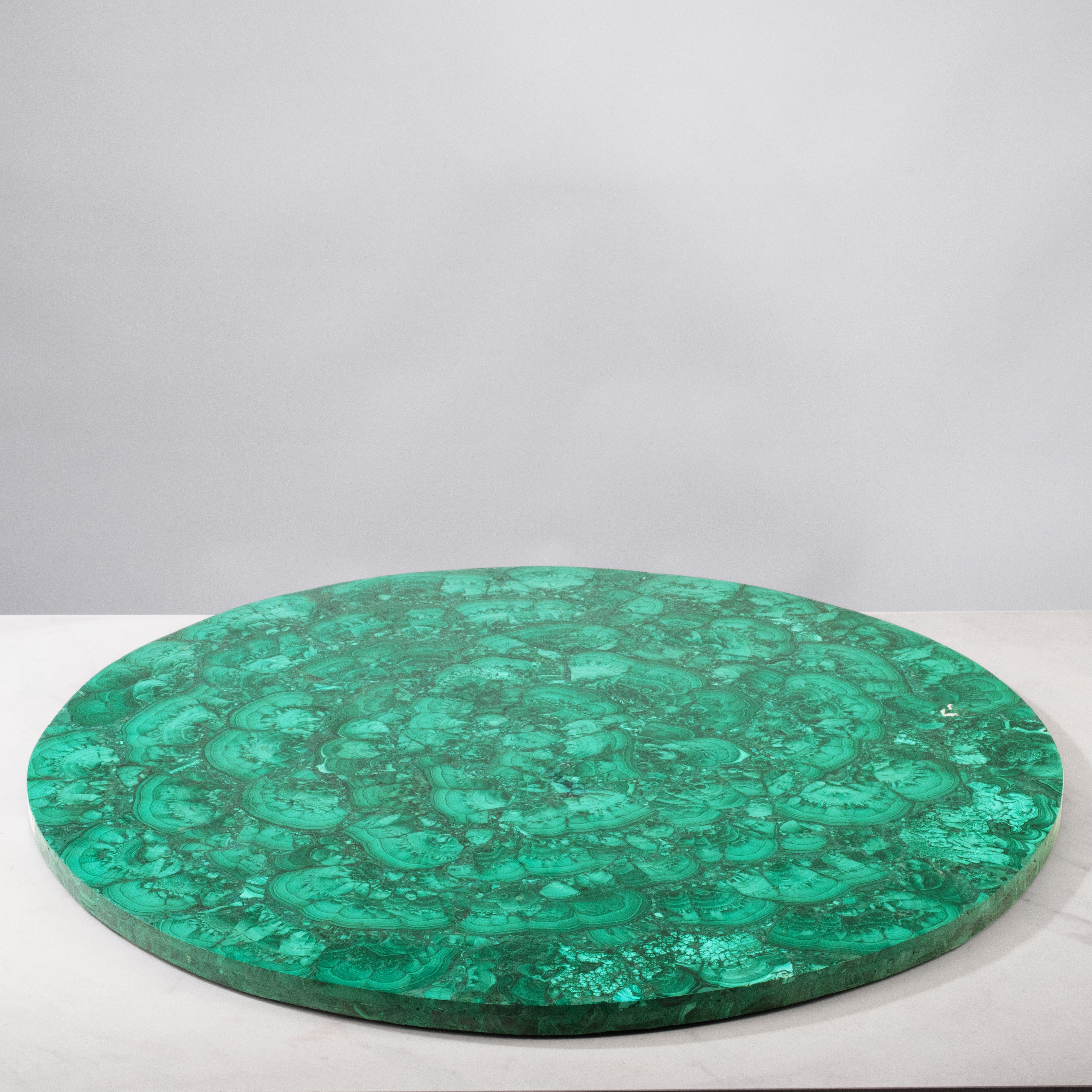 Kalifano Malachite Malachite Round Table 24" MAT28000.002