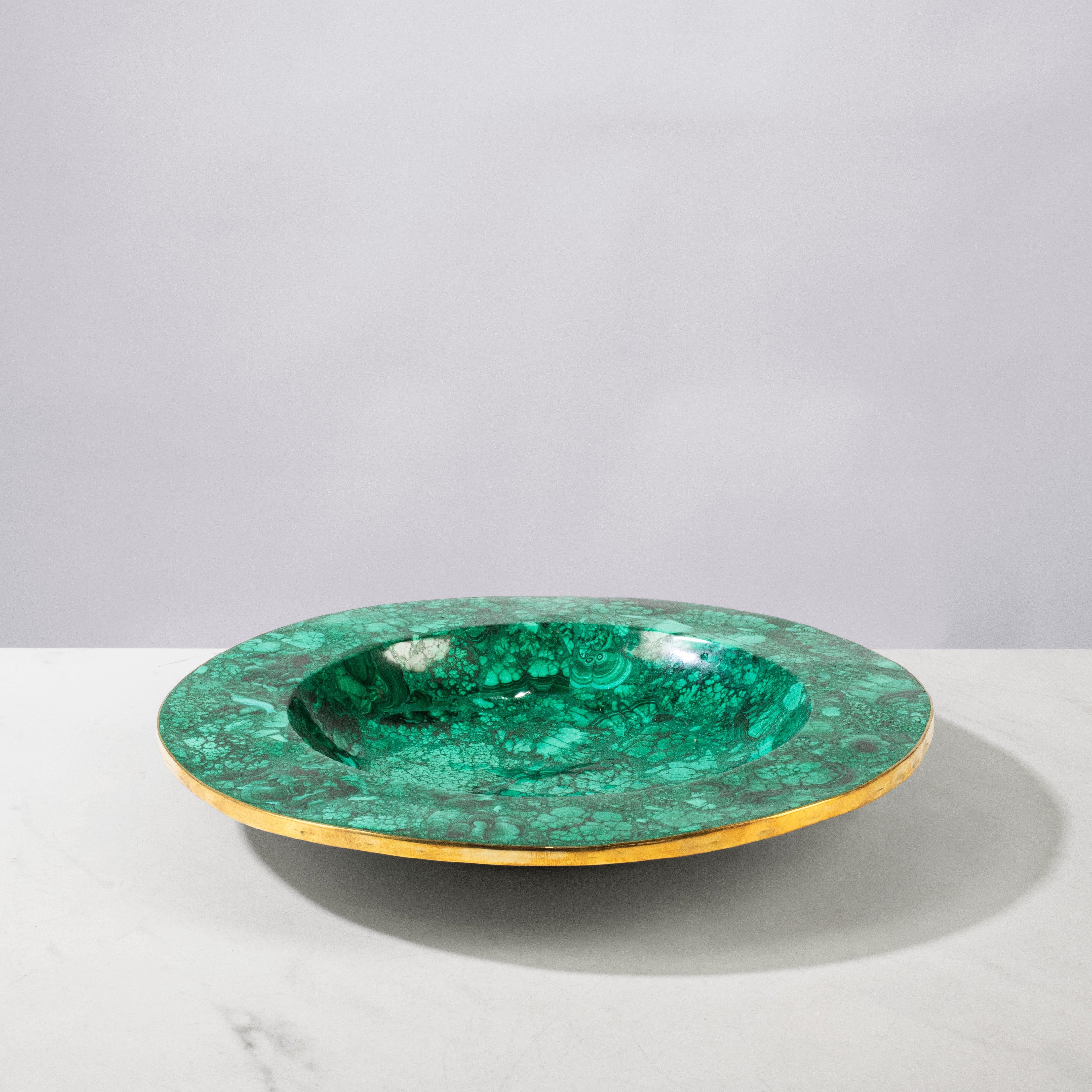 Kalifano Malachite Natural Congo Malachite Bowl - 10" MA4800.002