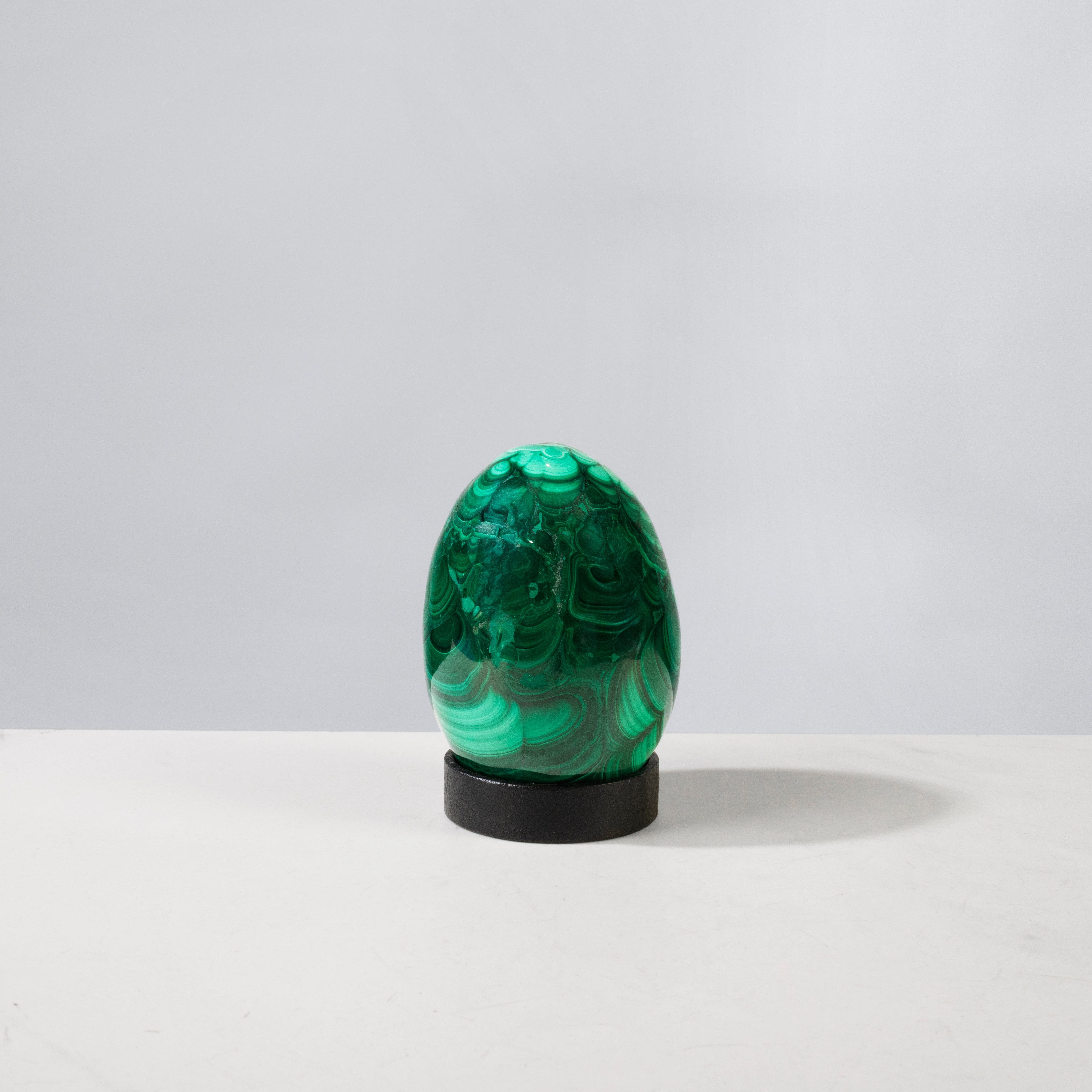 Kalifano Malachite Natural Congo Malachite Egg - 3.25" / 542 grams MAE1200.002