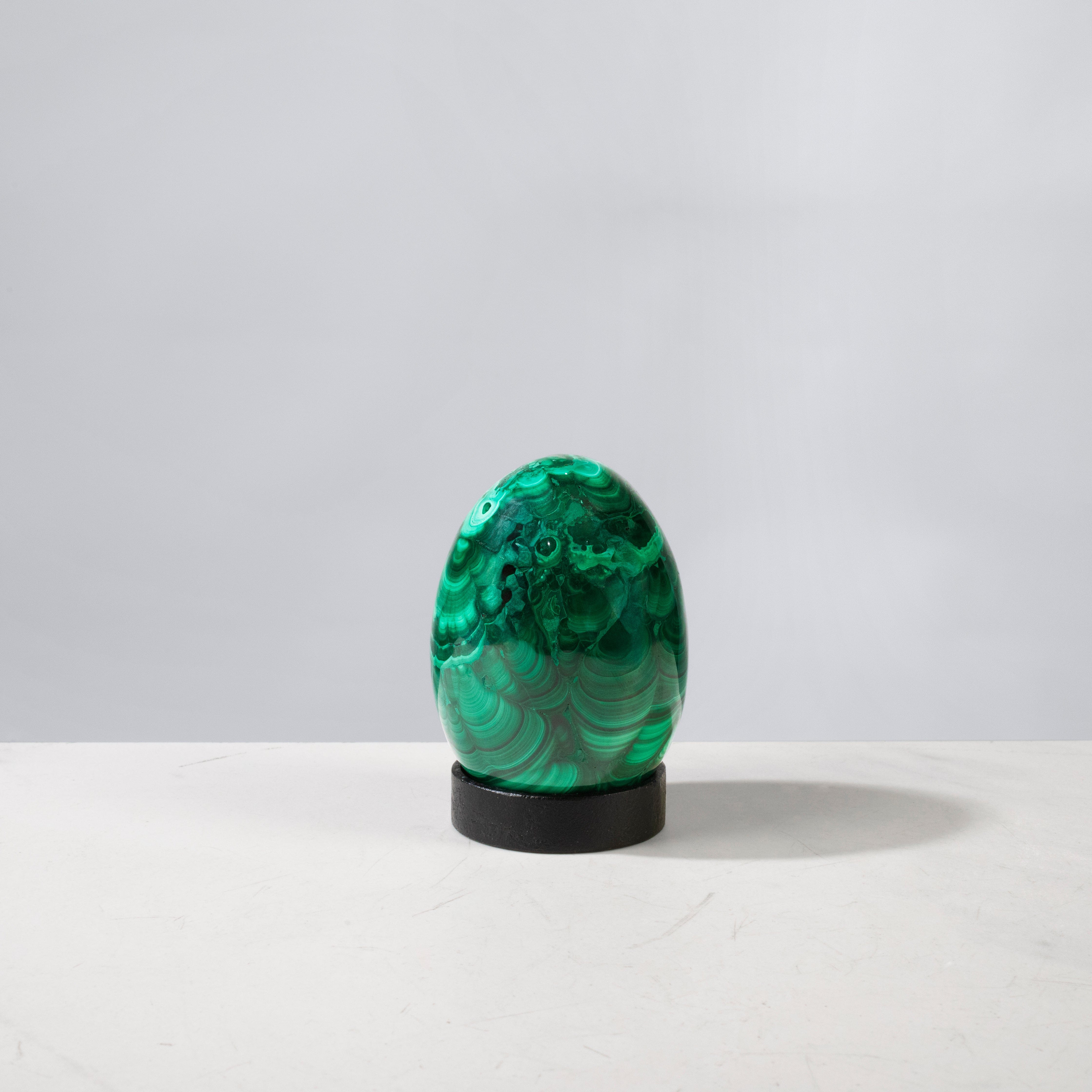Kalifano Malachite Natural Congo Malachite Egg - 3.25" / 542 grams MAE1200.002