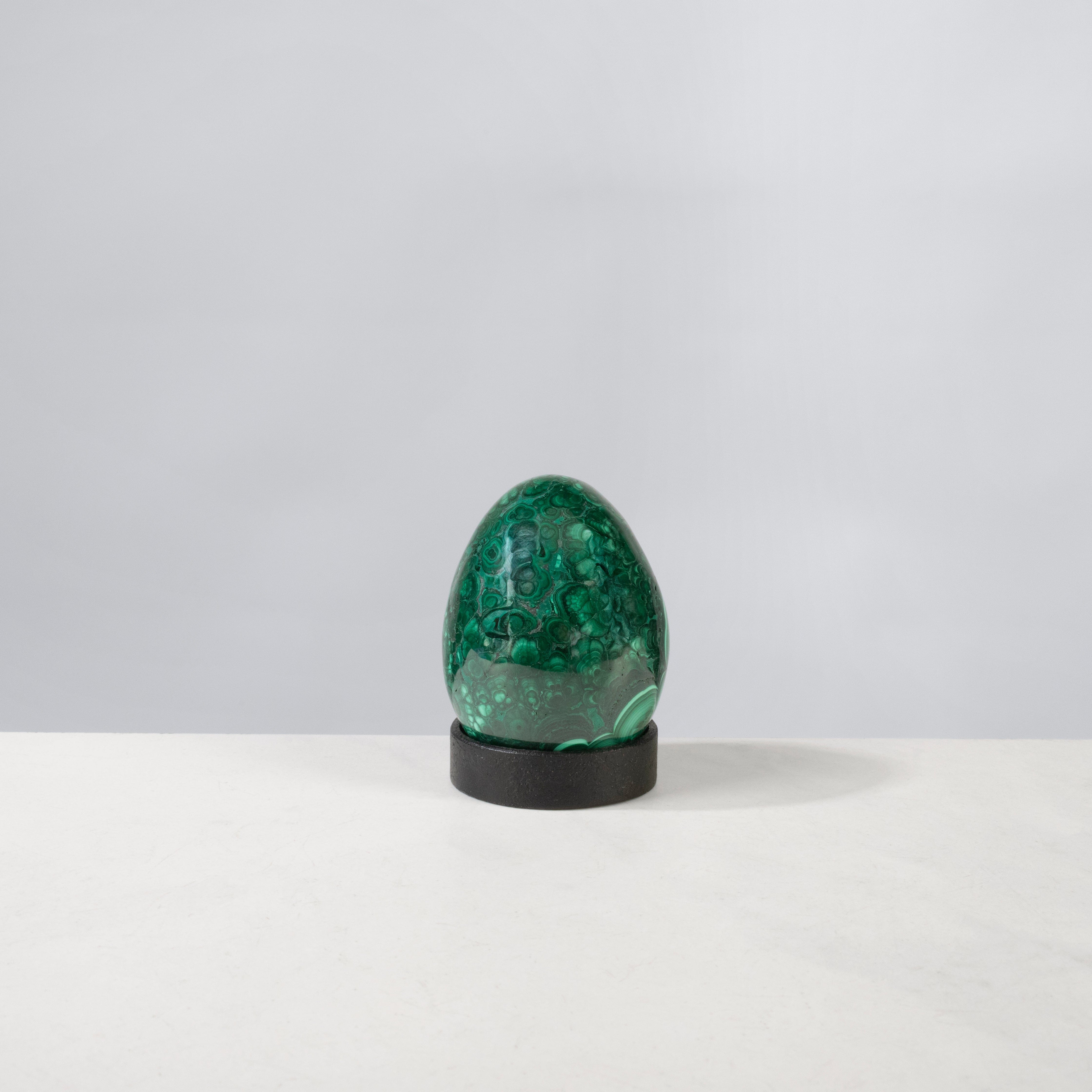Kalifano Malachite Natural Congo Malachite Egg - 3" / 373 grams MAE800.001