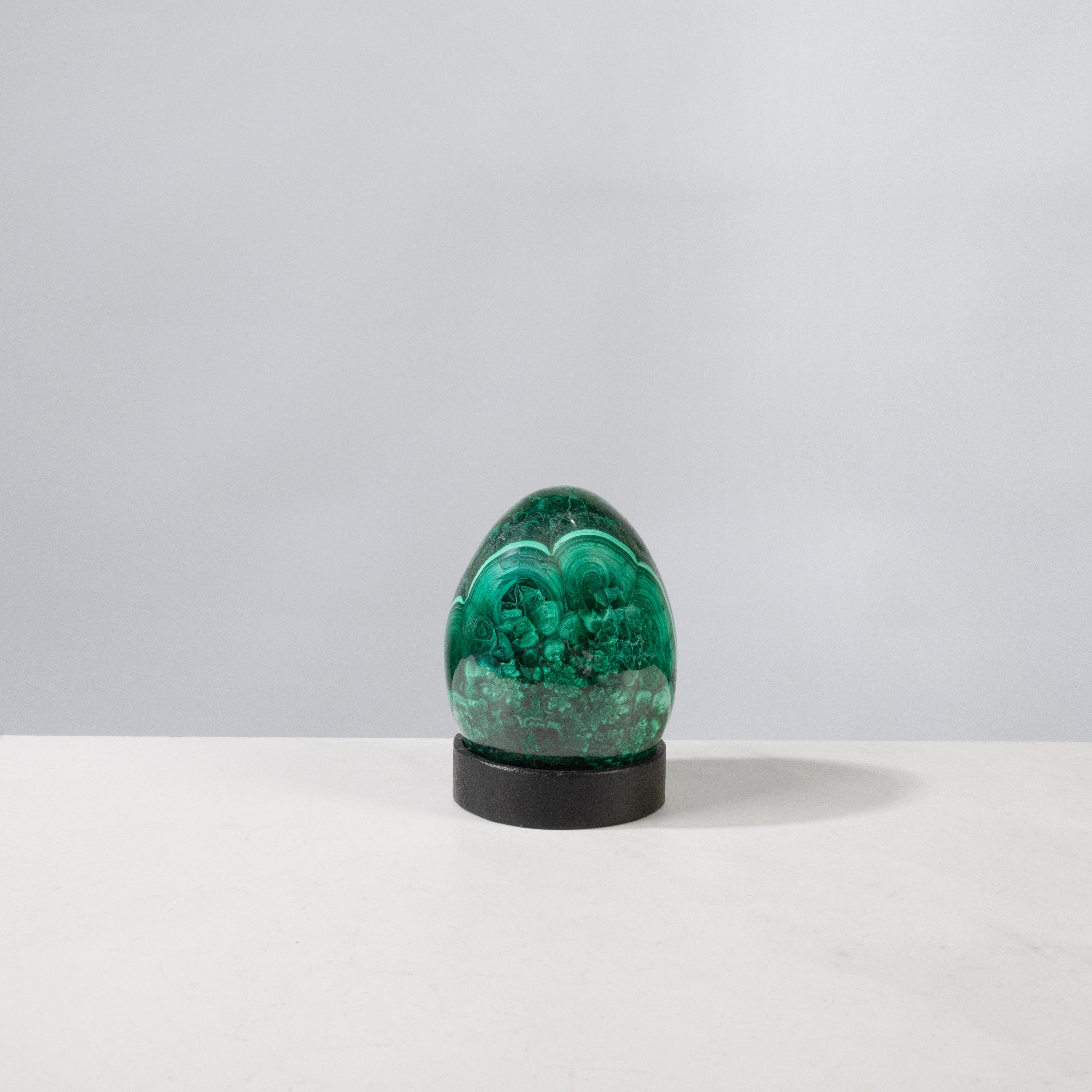 Kalifano Malachite Natural Congo Malachite Egg - 3" / 373 grams MAE800.001