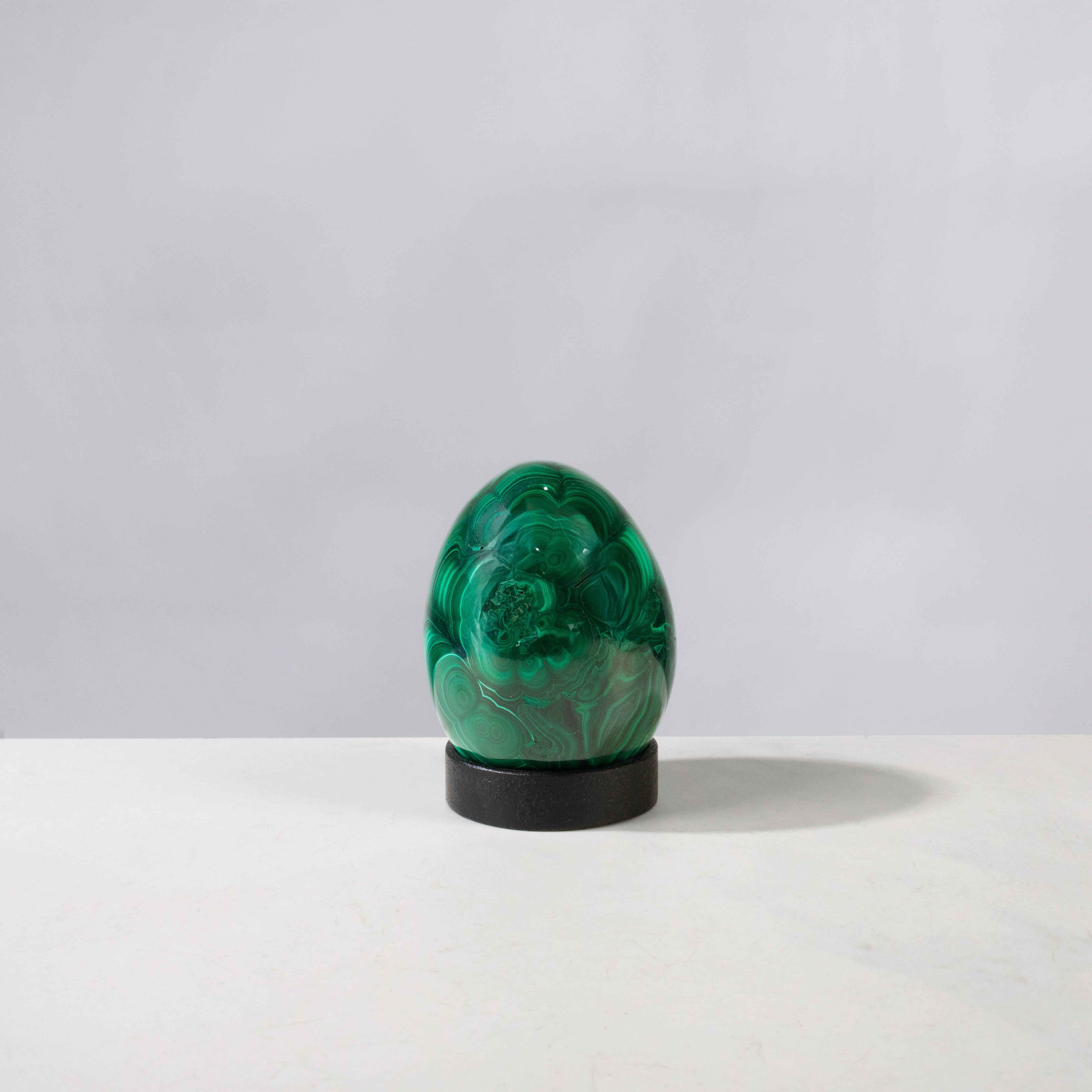 Kalifano Malachite Natural Congo Malachite Egg - 3" / 488 grams MAE900.001