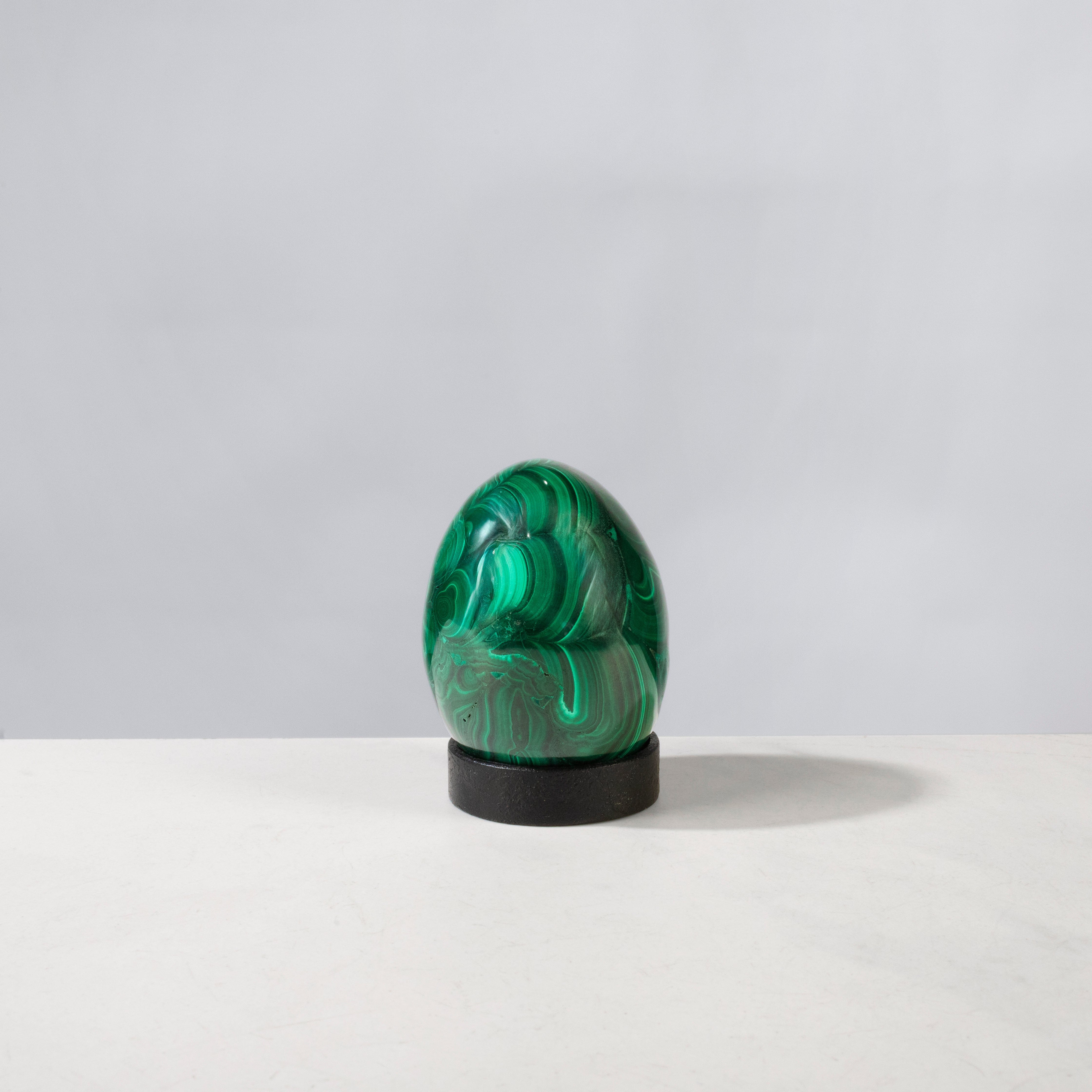 Kalifano Malachite Natural Congo Malachite Egg - 3" / 488 grams MAE900.001