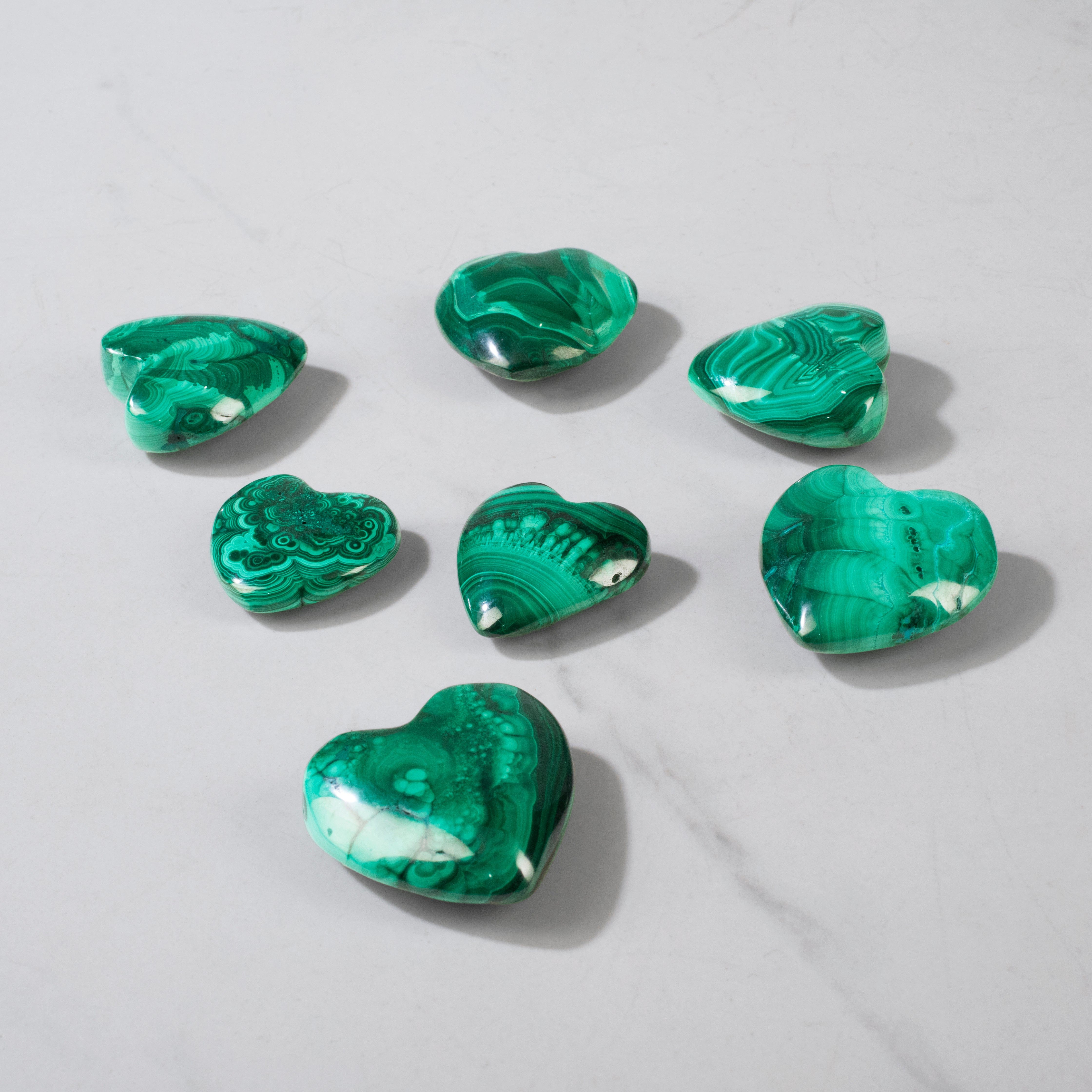 Kalifano Malachite Natural Congo Malachite Heart - 1.5" GH160-MA