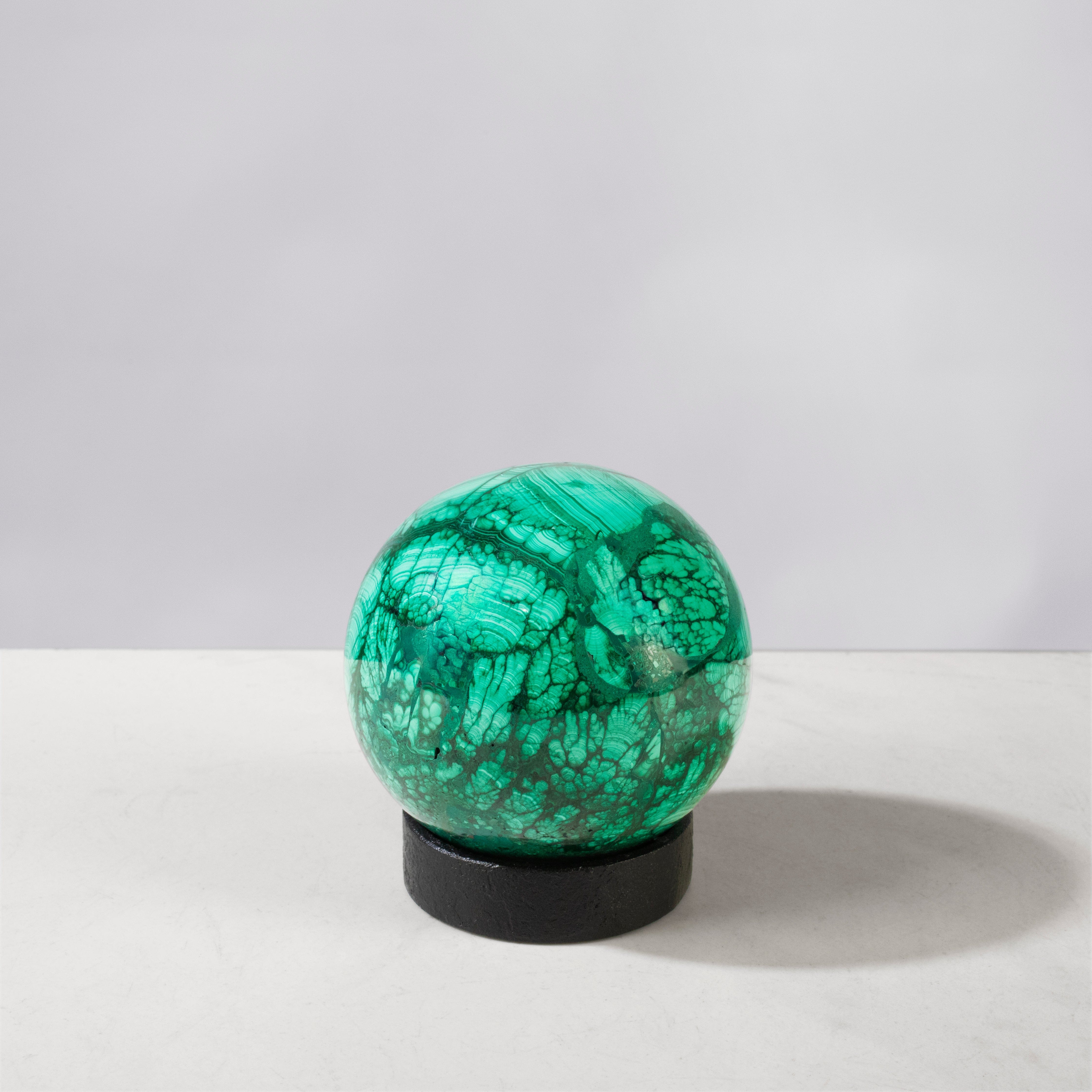 Kalifano Malachite Natural Congo Malachite Sphere - 2.5" / 540 grams MAS1400.001