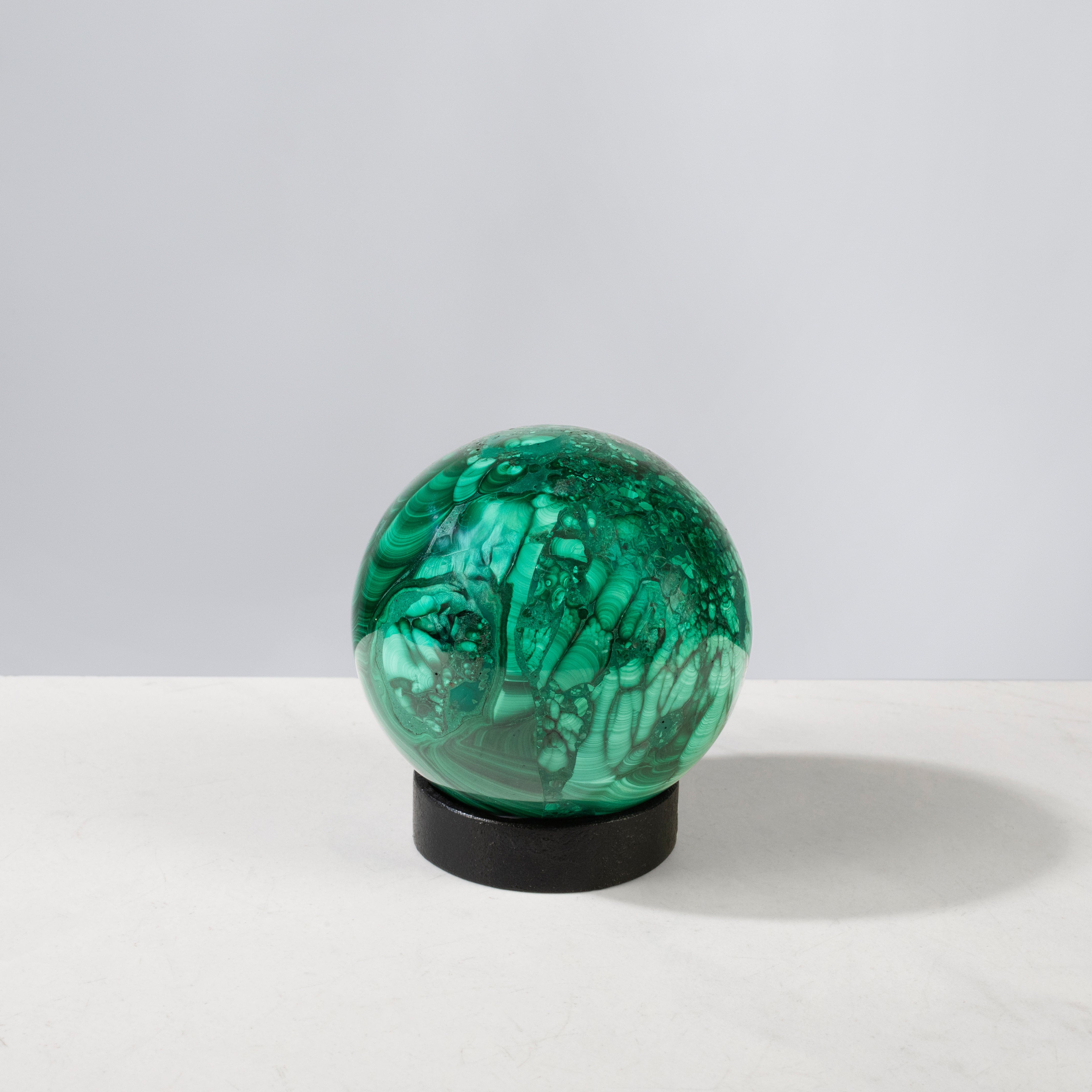 Kalifano Malachite Natural Congo Malachite Sphere - 2.75" / 670 grams MAS1500.002