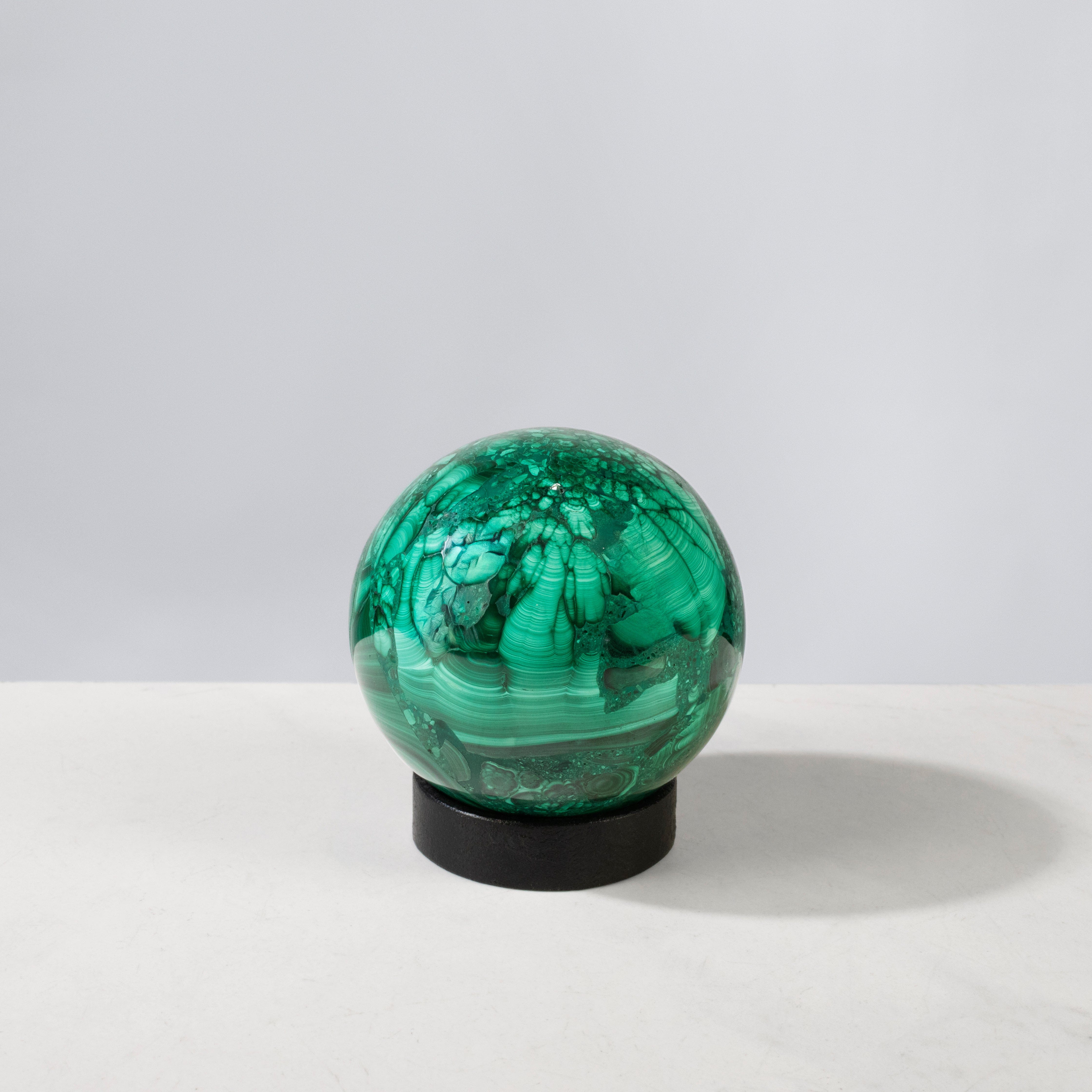 Kalifano Malachite Natural Congo Malachite Sphere - 2.75" / 670 grams MAS1500.002