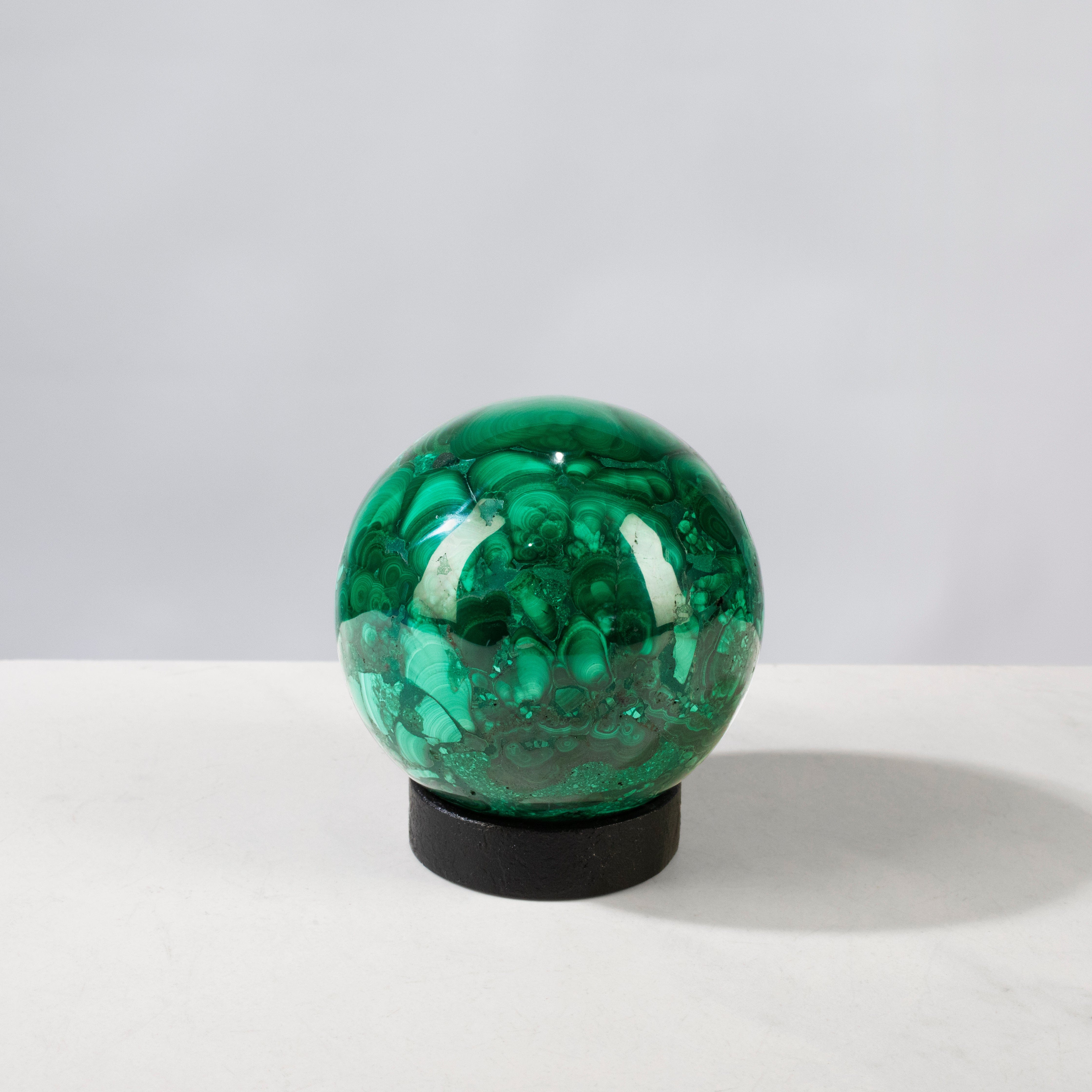 Kalifano Malachite Natural Congo Malachite Sphere - 3" / 752 grams MAS2200.001