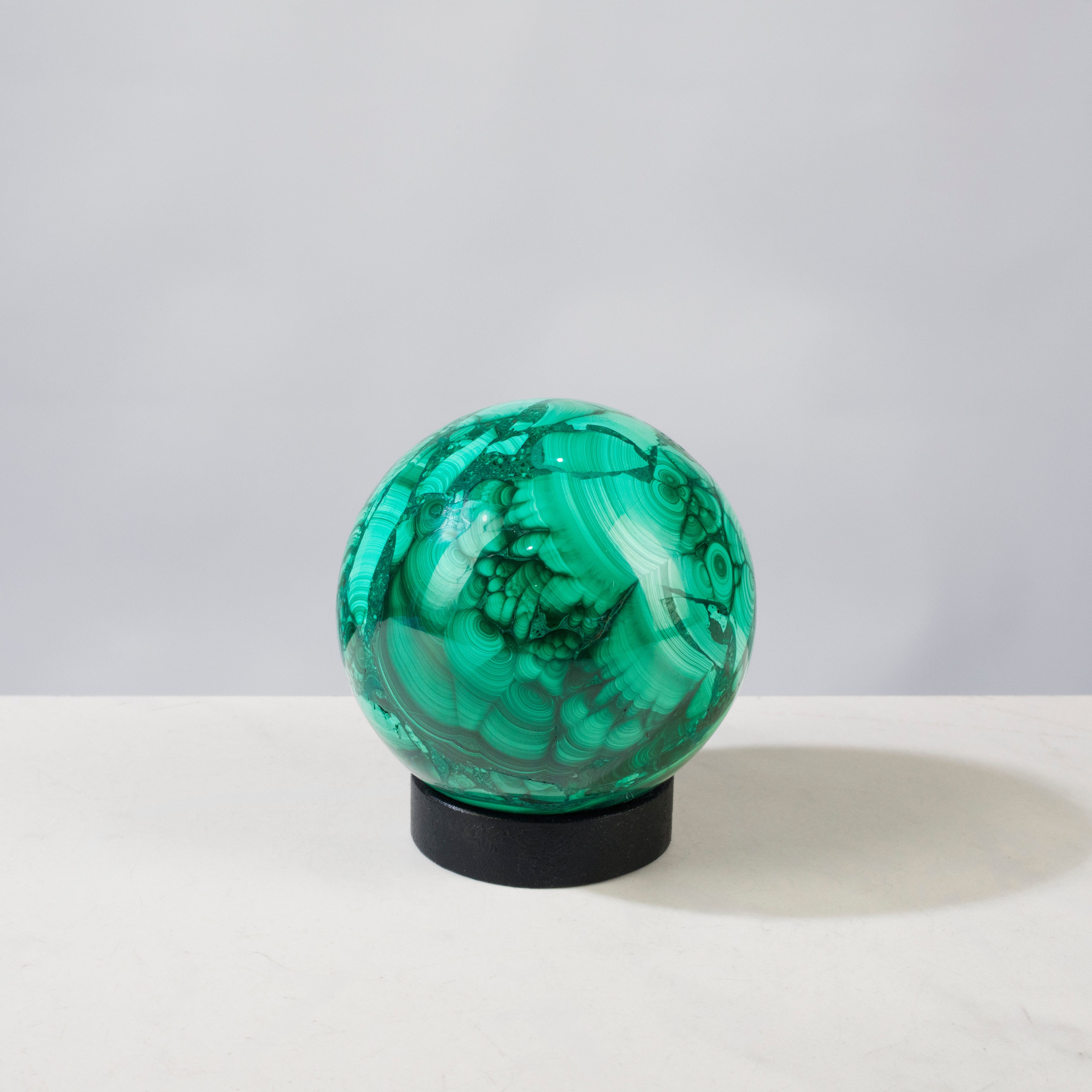 Kalifano Malachite Natural Congo Malachite Sphere - 3" / 774 grams MAS2200.002