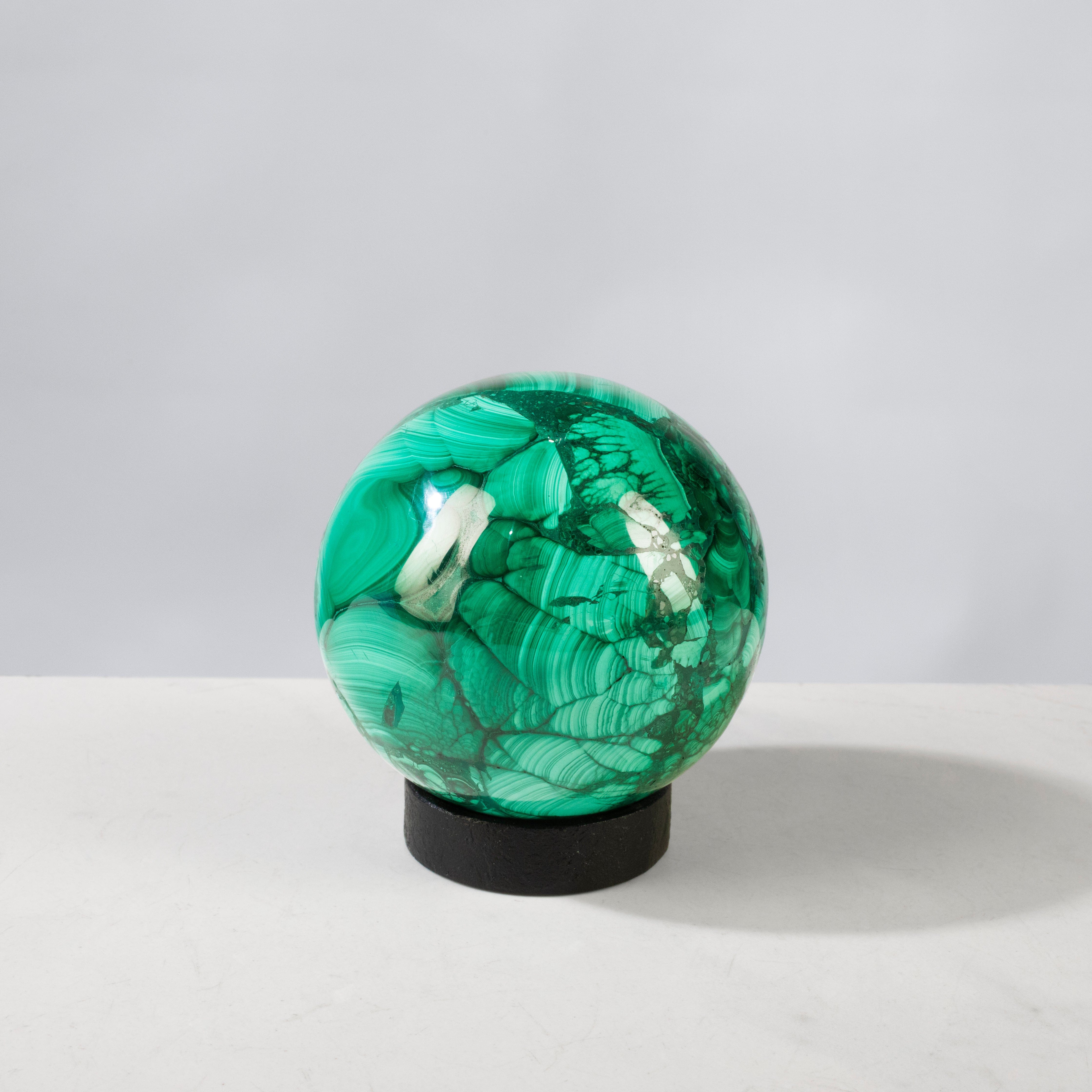 Kalifano Malachite Natural Congo Malachite Sphere - 3" / 876 grams MAS2200.003