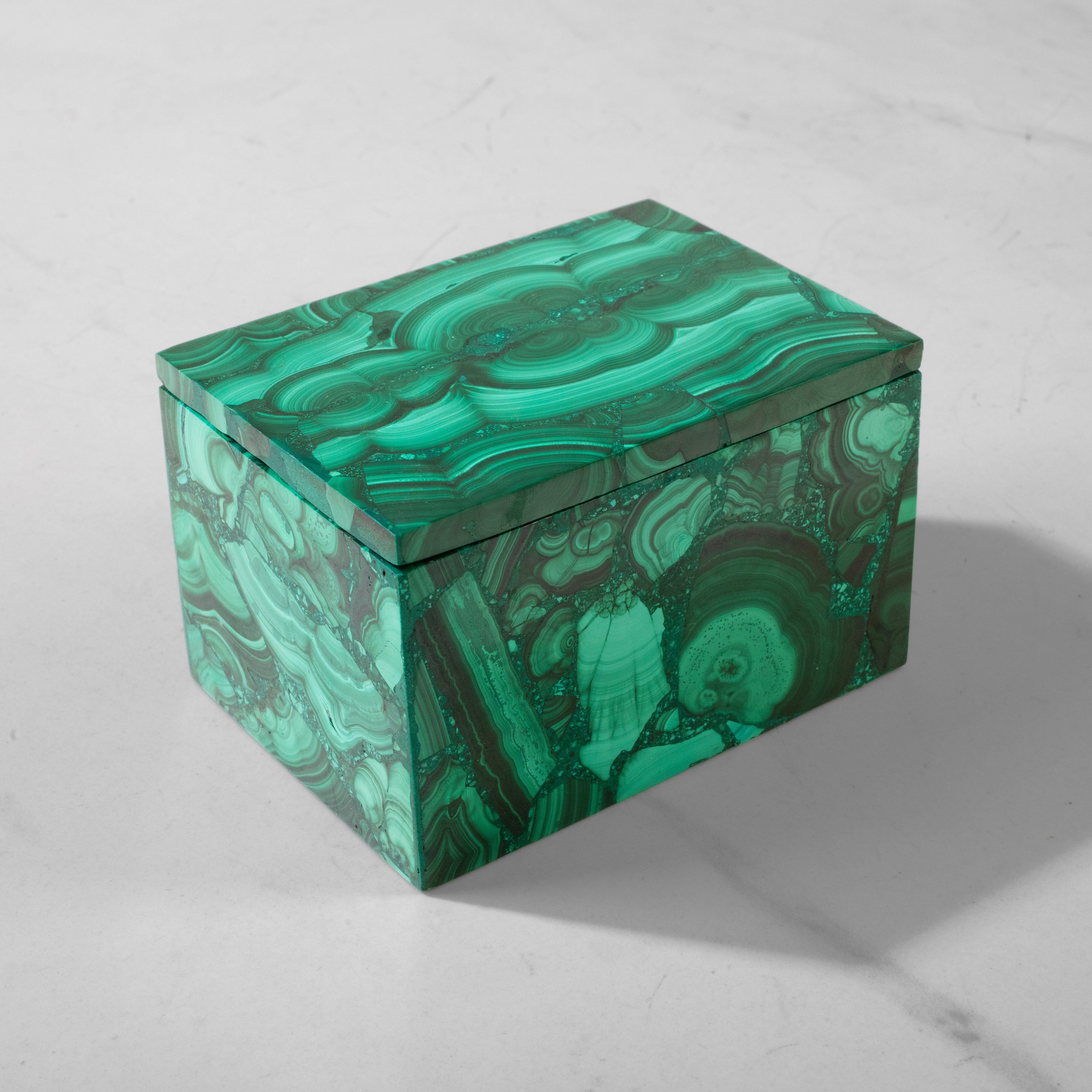 Kalifano Malachite Natural Congo Malachite Vanity Box - 4" / 554 grams MAB2300.001