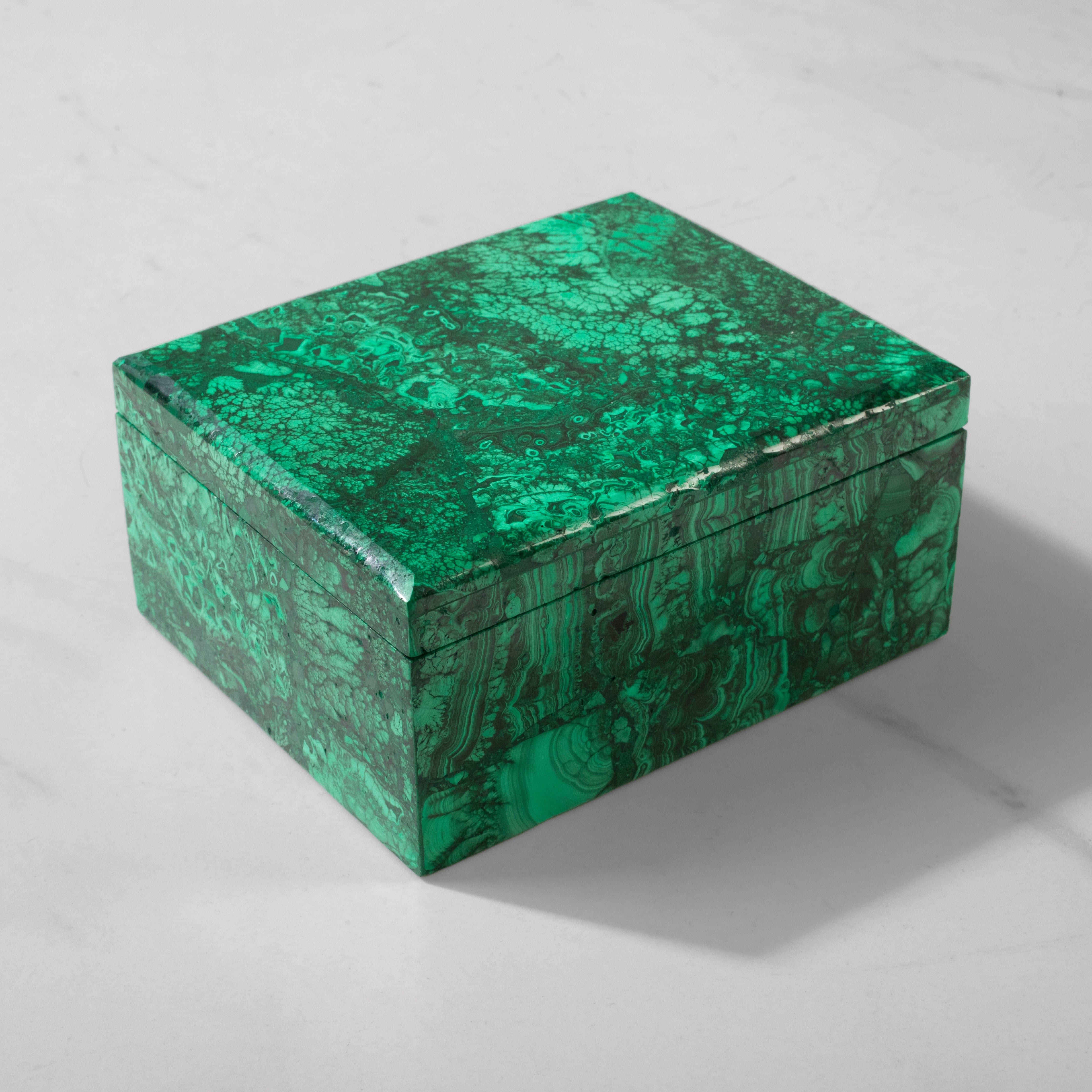Kalifano Malachite Natural Congo Malachite Vanity Box - 4.75" / 772 grams MAB3100.001