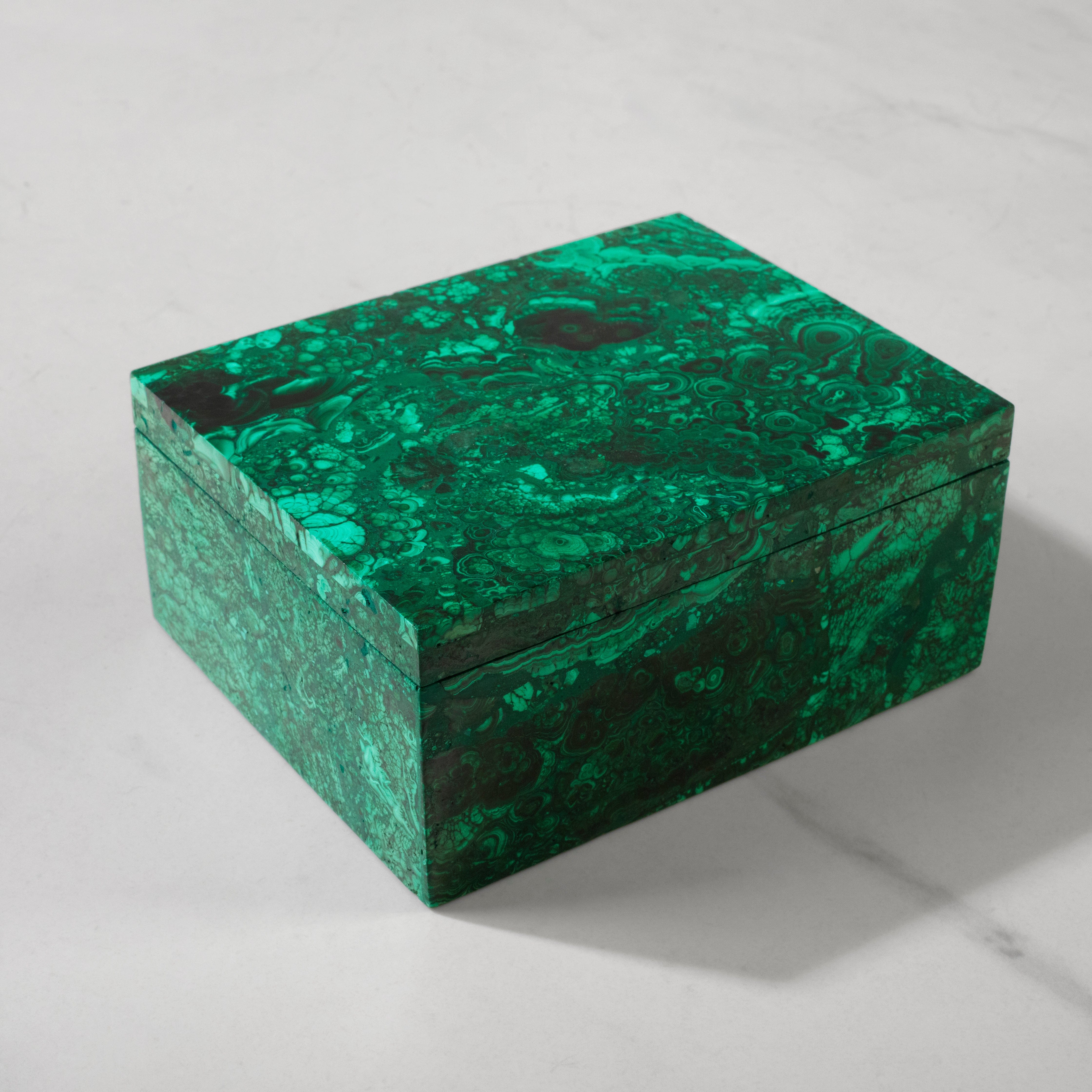 Kalifano Malachite Natural Congo Malachite Vanity Box - 5" / 699 grams MAB2800.001