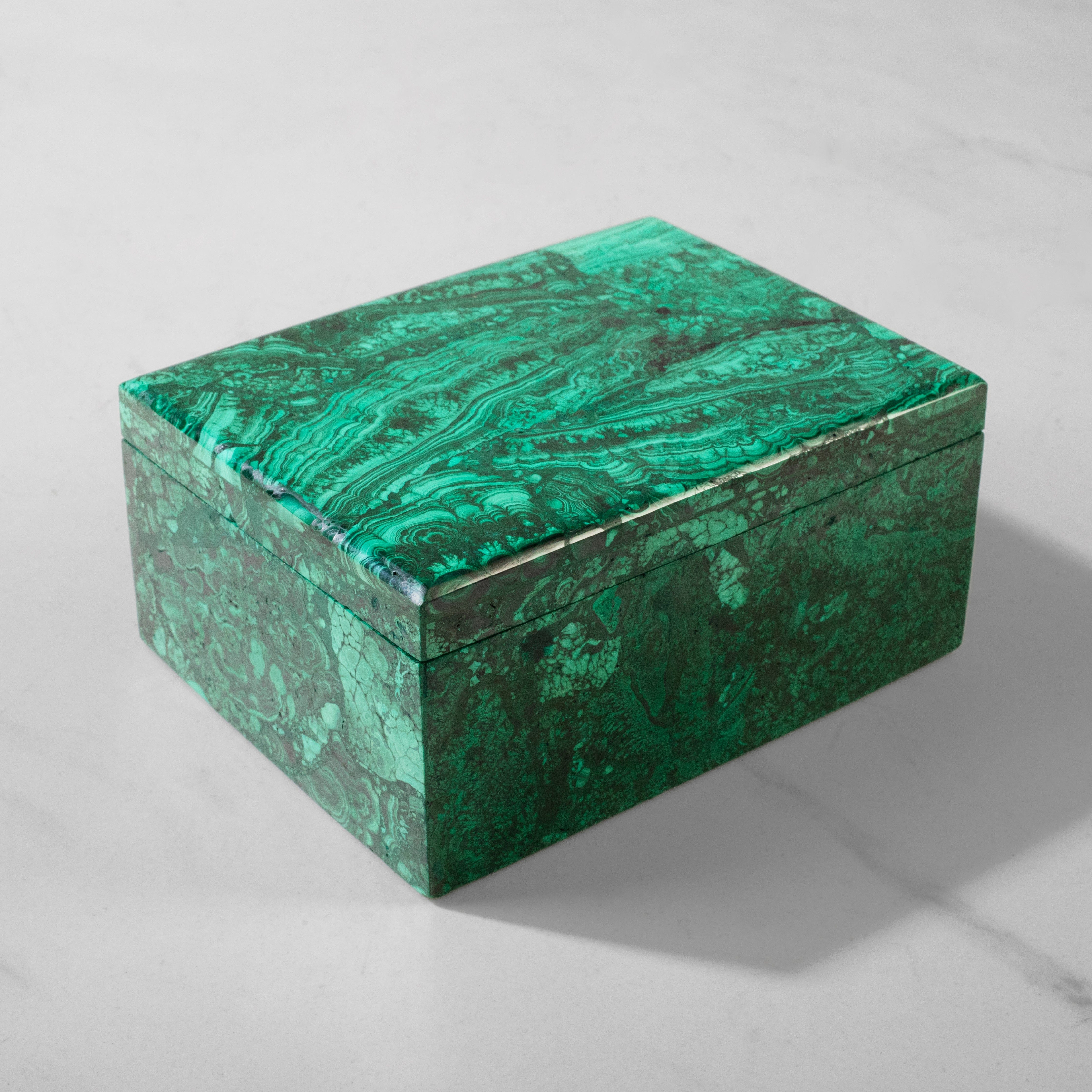 Kalifano Malachite Natural Congo Malachite Vanity Box - 5" / 817 grams MAB3300.001