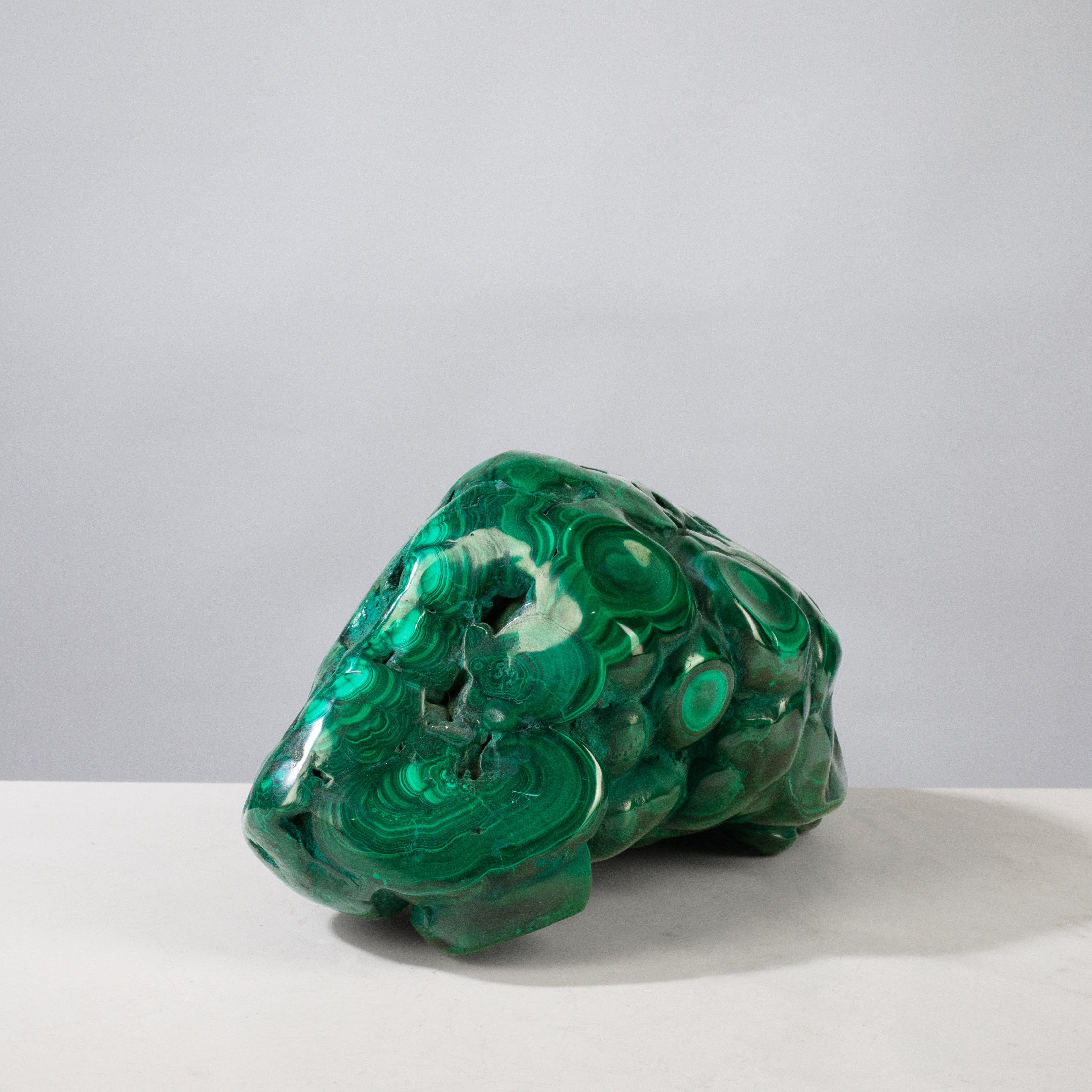 Kalifano Malachite Rare Natural Green Malachite Polished Freeform Specimen from Congo - 5.5 kg / 12.1 lbs MA3200.003