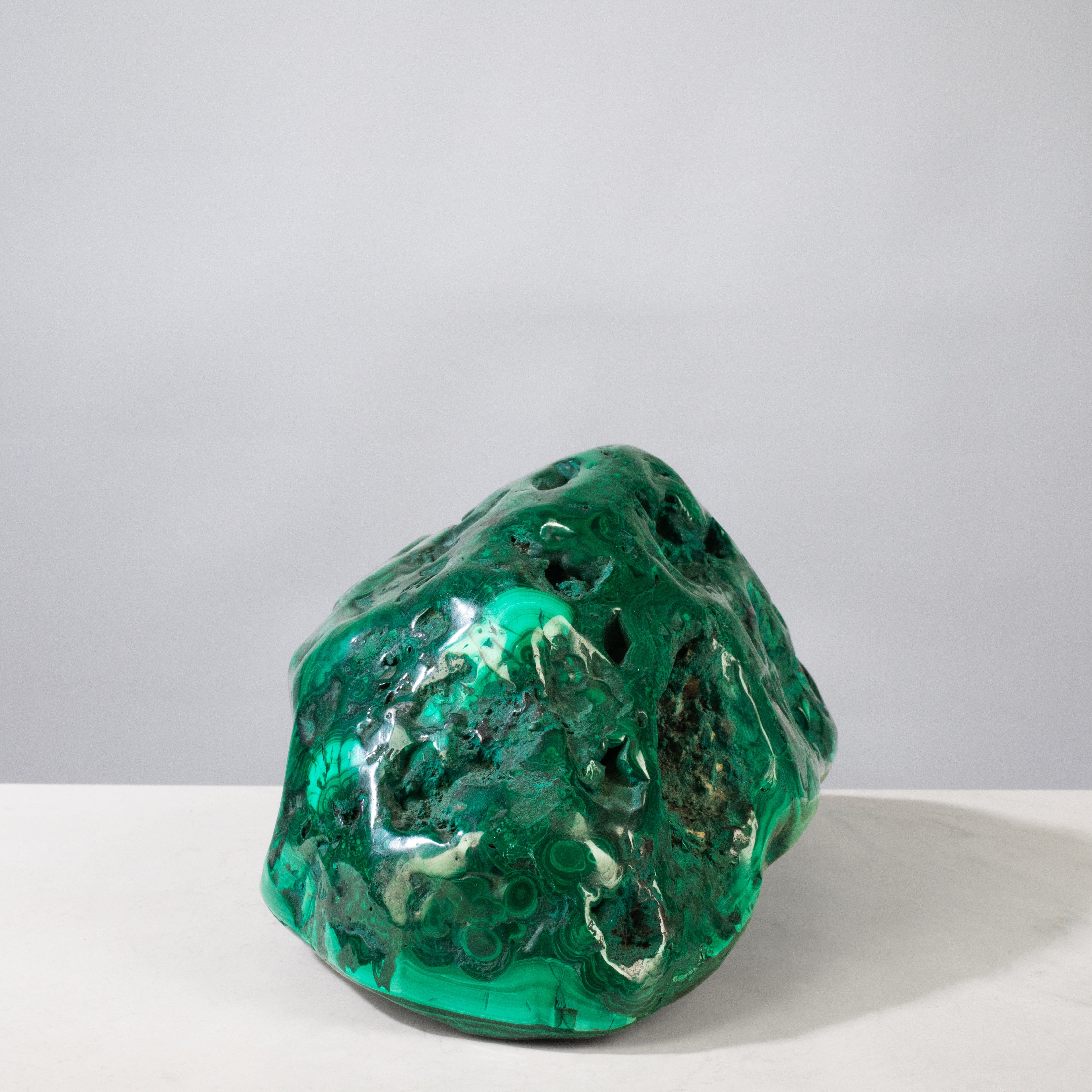 Kalifano Malachite Rare Natural Green Malachite Polished Freeform Specimen from Congo - 5.5 kg / 12.1 lbs MA3200.003